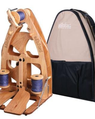 Ashford Spinning Ashford Joy Double Treadle Spinning Wheel 2 & Carry Bag - Lacquered