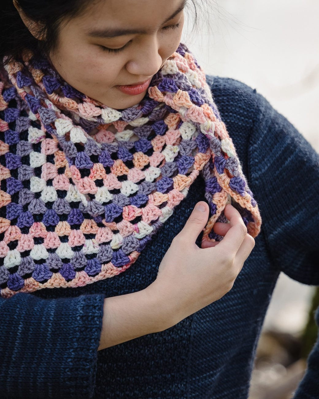 SweetGeorgia Yarns Crochet Patterns Coast to Colour Shawl