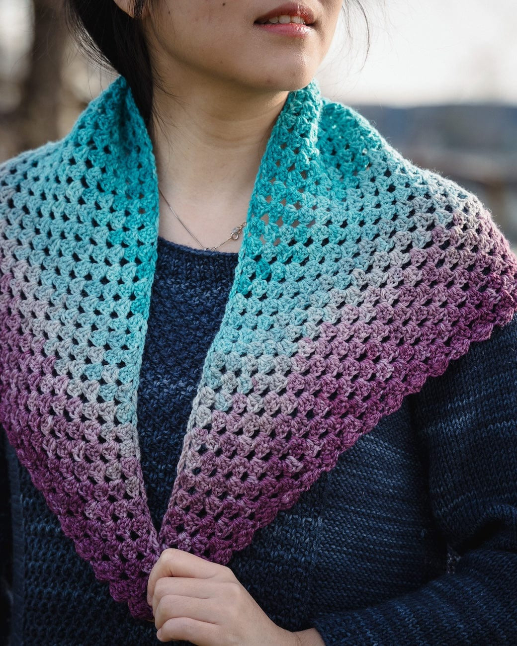 SweetGeorgia Yarns Crochet Patterns Coast to Colour Shawl