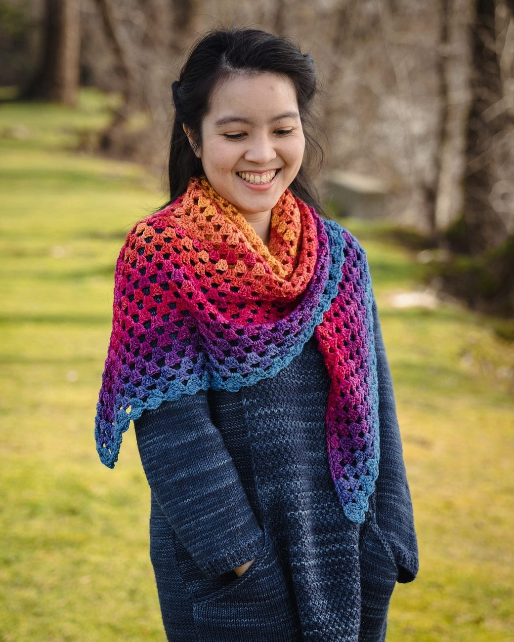SweetGeorgia Yarns Crochet Patterns Coast to Colour Shawl