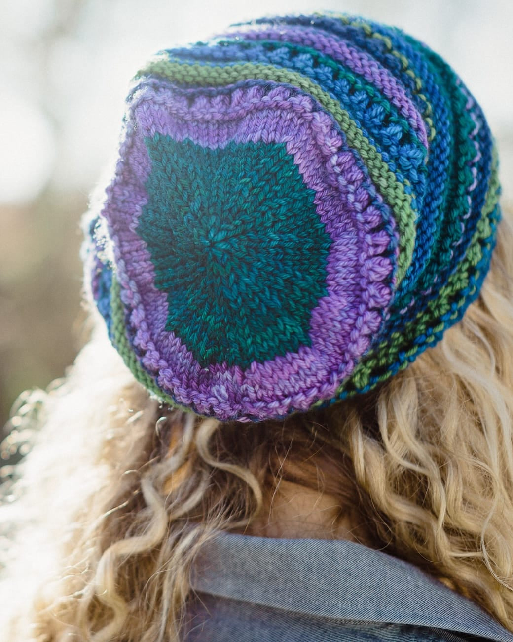 SweetGeorgia Yarns Knitting Patterns Candystripe Slouch Hat