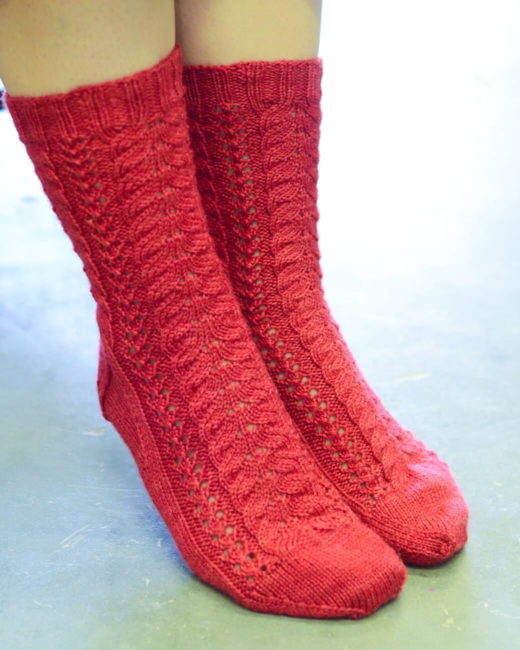 SweetGeorgia Yarns Knitting Patterns Cherry Lane Socks