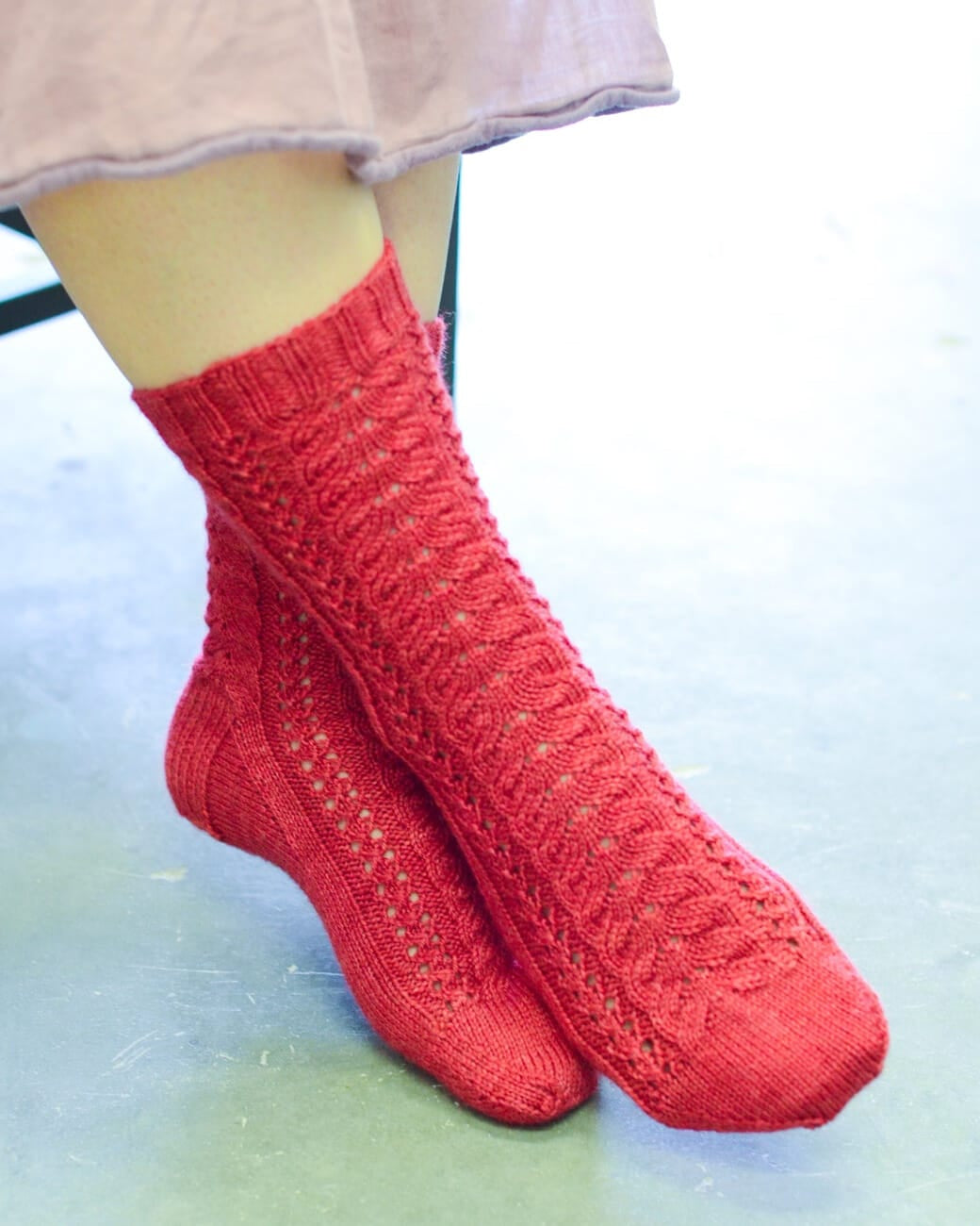 SweetGeorgia Yarns Knitting Patterns Cherry Lane Socks