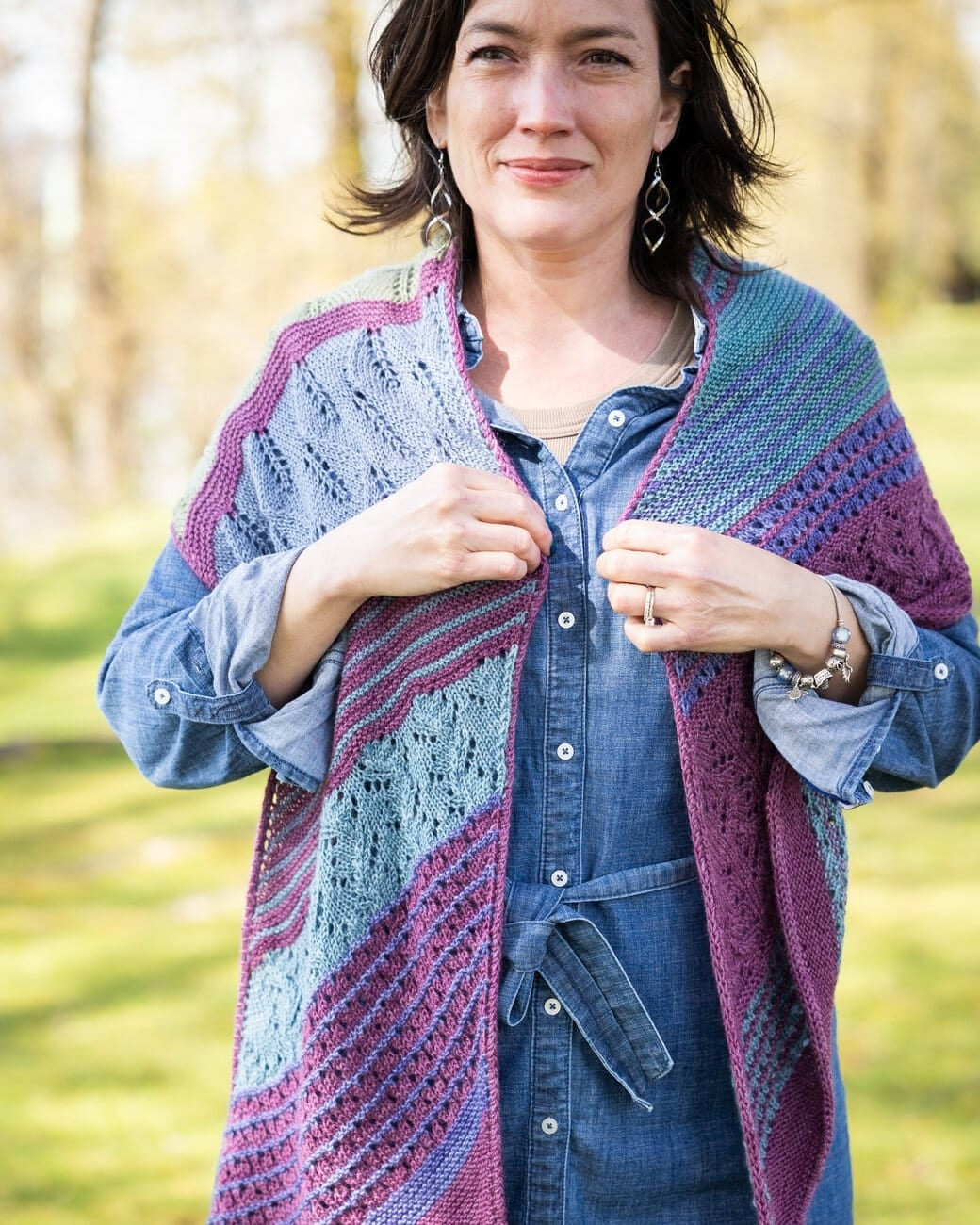 SweetGeorgia Yarns Knitting Patterns Hebe Sunset Scarf