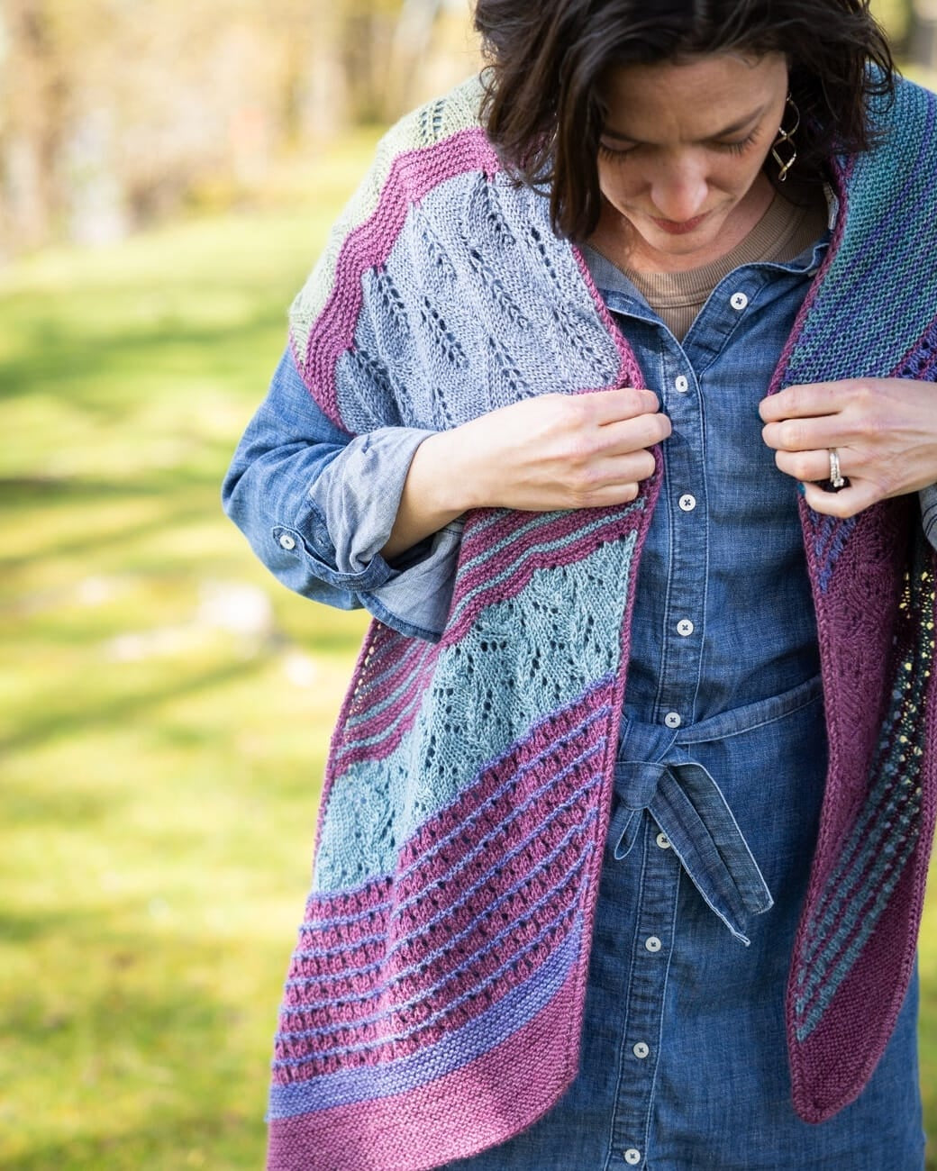 SweetGeorgia Yarns Knitting Patterns Hebe Sunset Scarf