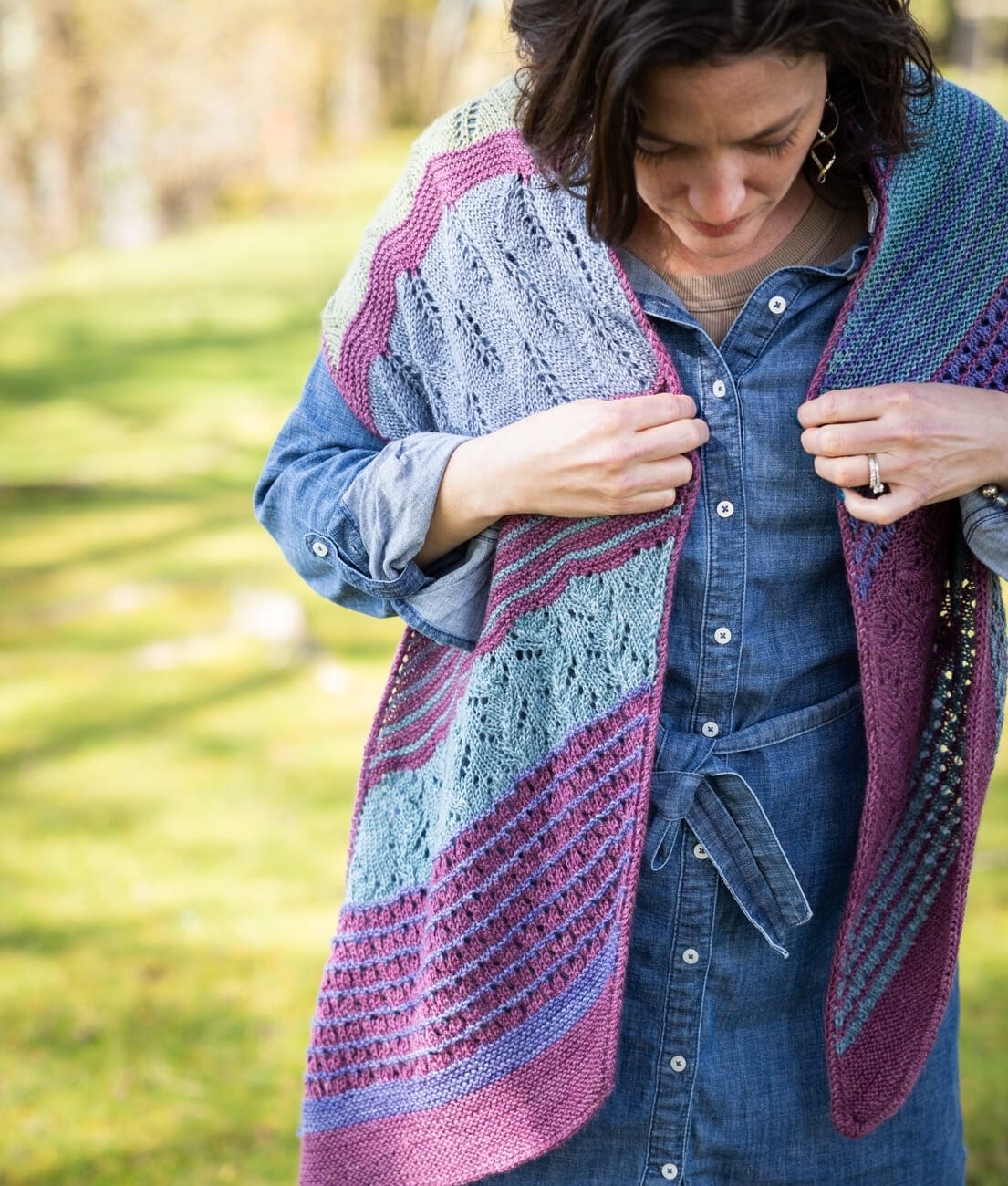 SweetGeorgia Yarns Knitting Patterns Hebe Sunset Scarf