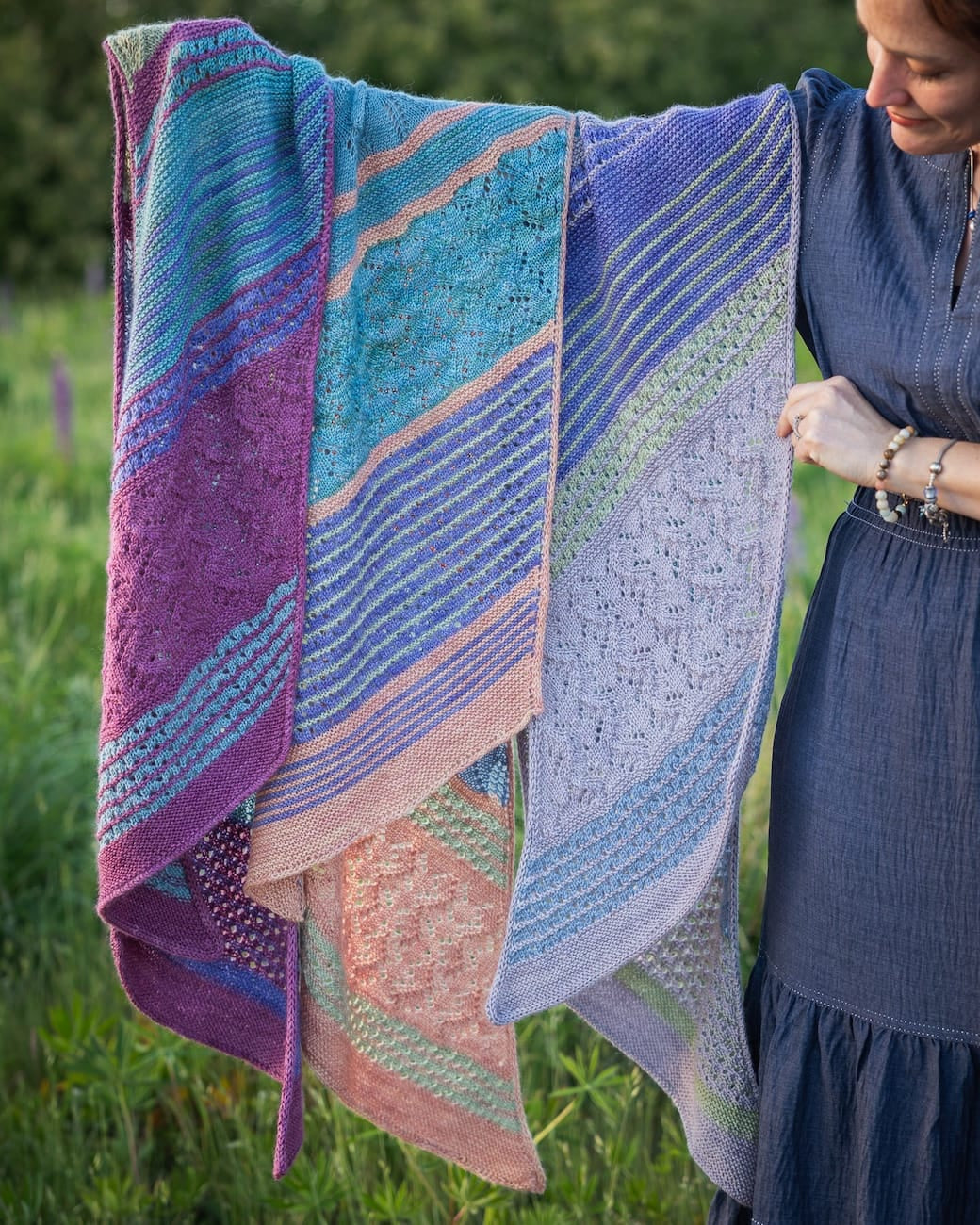 SweetGeorgia Yarns Knitting Patterns Hebe Sunset Scarf