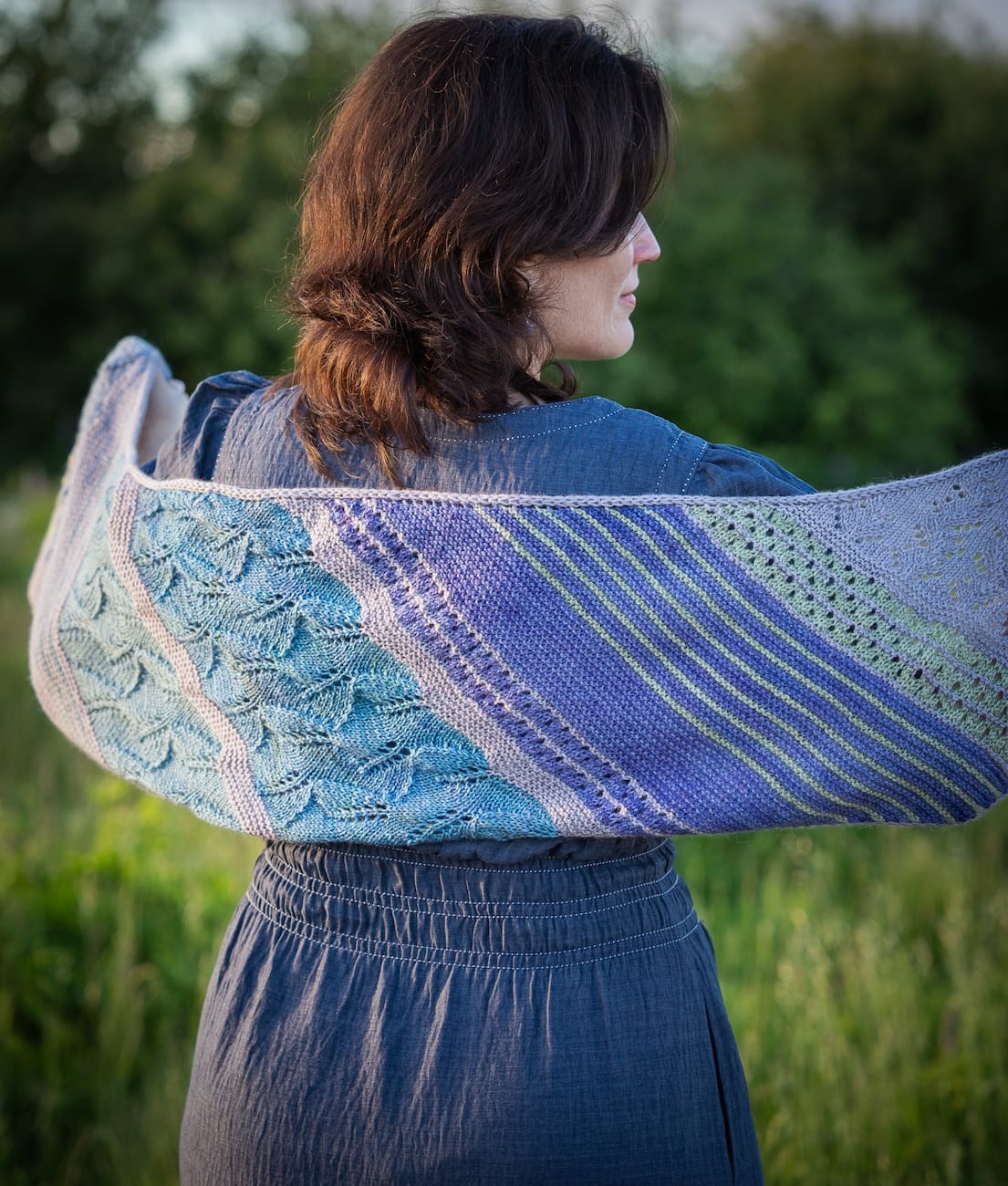 SweetGeorgia Yarns Knitting Patterns Hebe Sunset Scarf