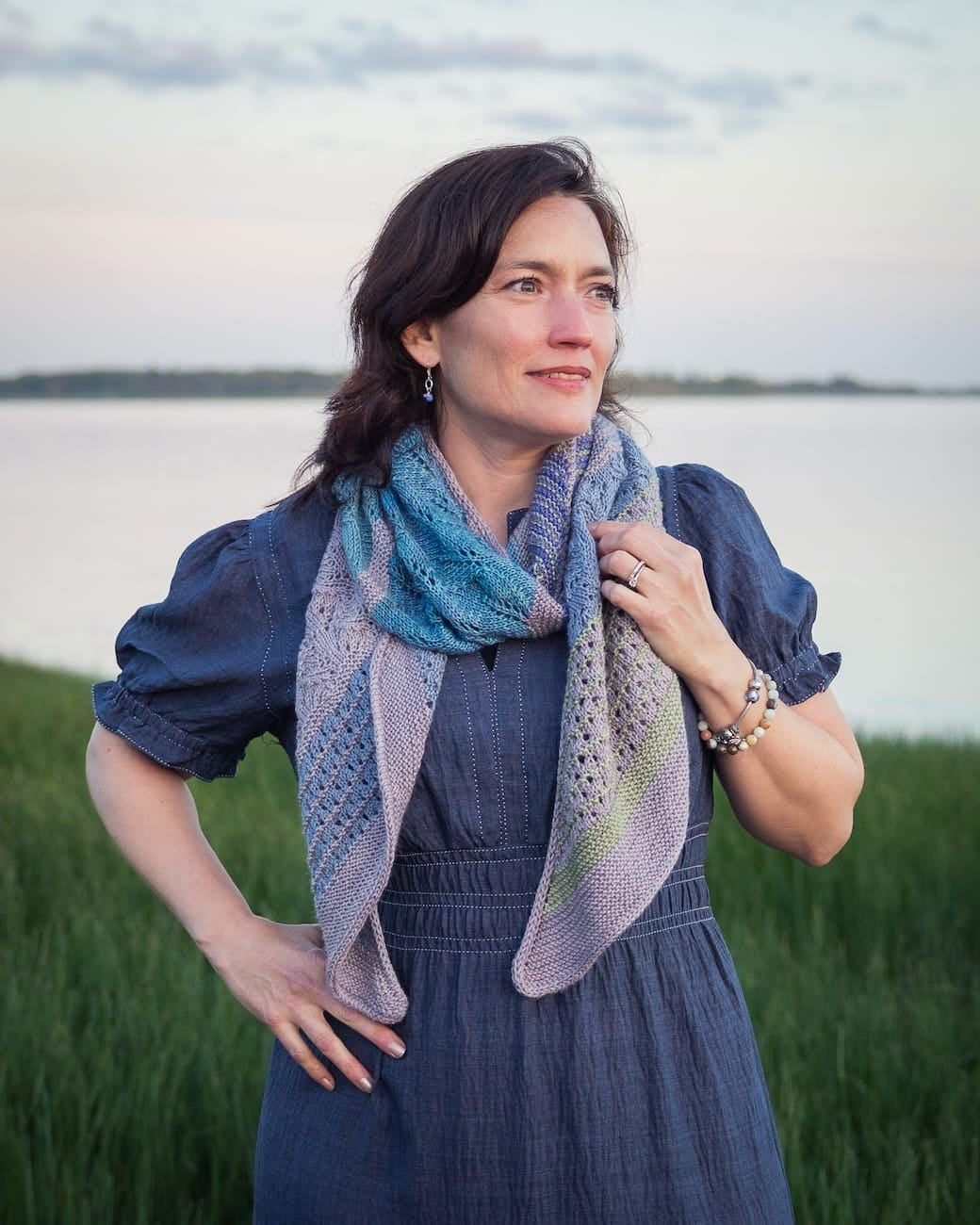 SweetGeorgia Yarns Knitting Patterns Hebe Sunset Scarf