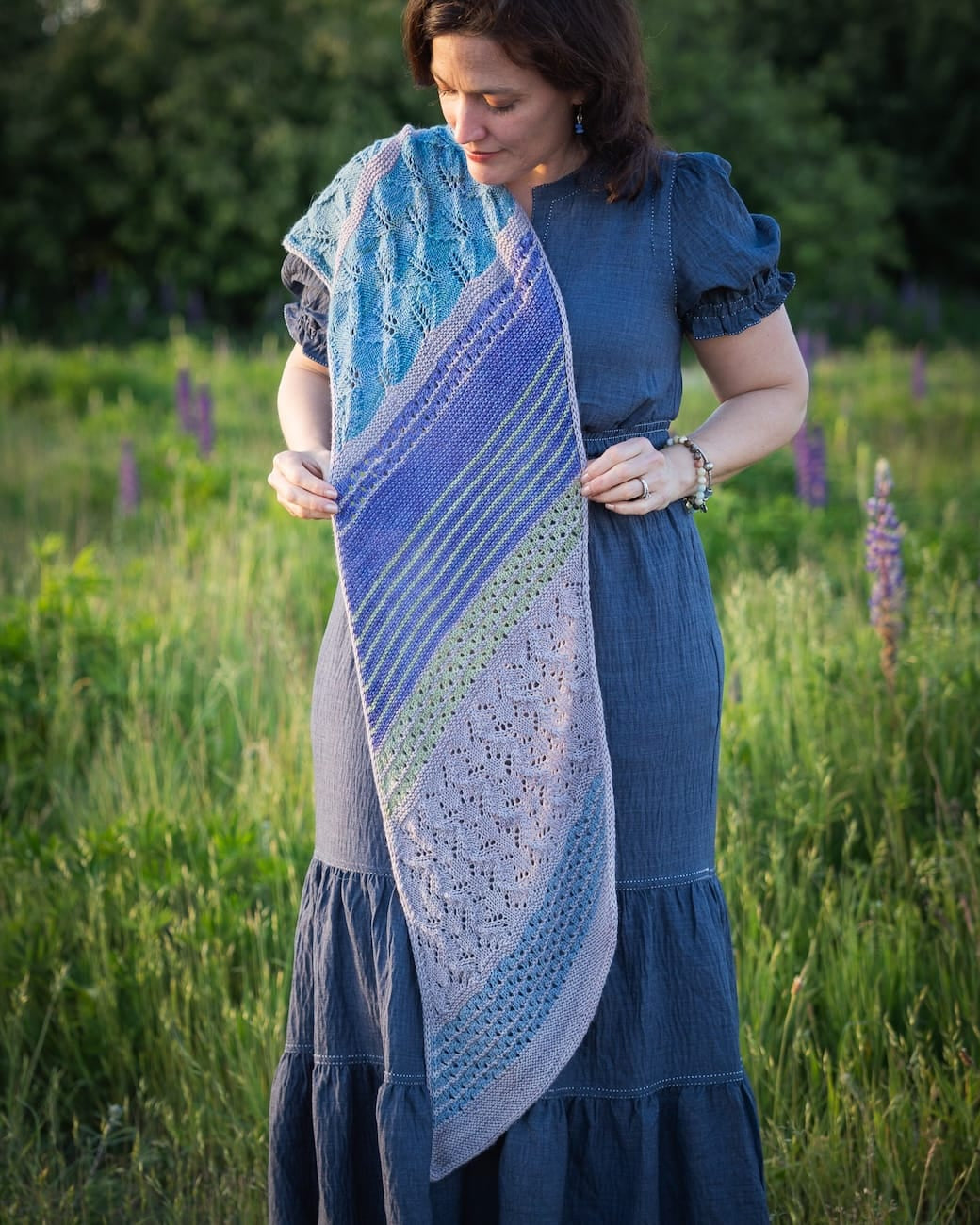 SweetGeorgia Yarns Knitting Patterns Hebe Sunset Scarf