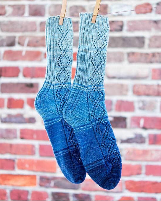 SweetGeorgia Yarns Knitting Patterns Into The Blue