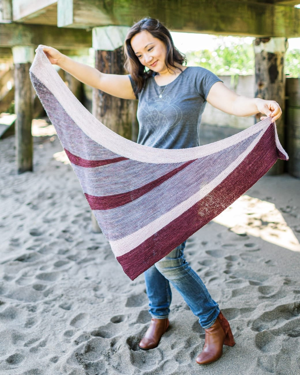 SweetGeorgia Yarns Knitting Patterns Sail Shawl