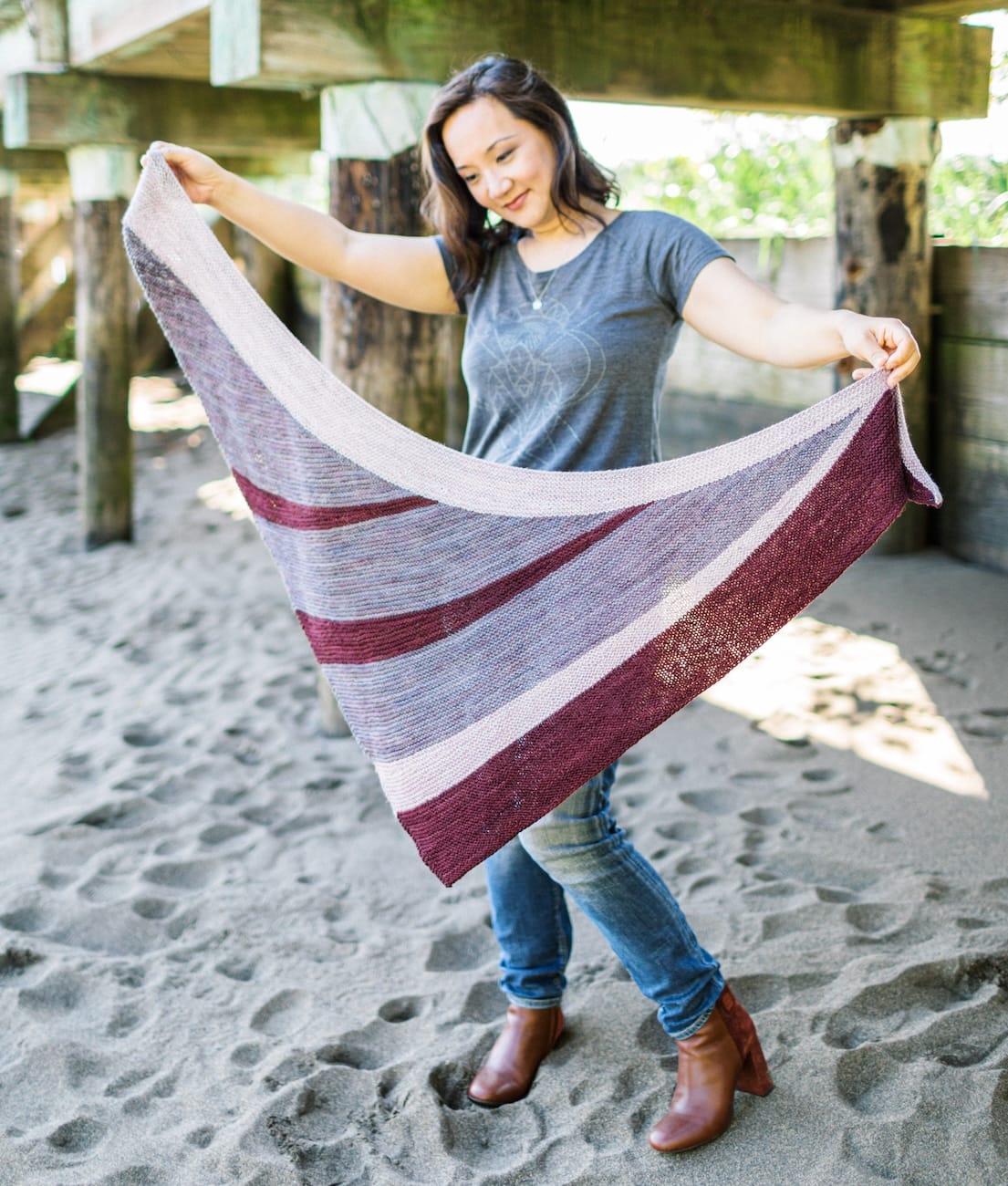 SweetGeorgia Yarns Knitting Patterns Sail Shawl