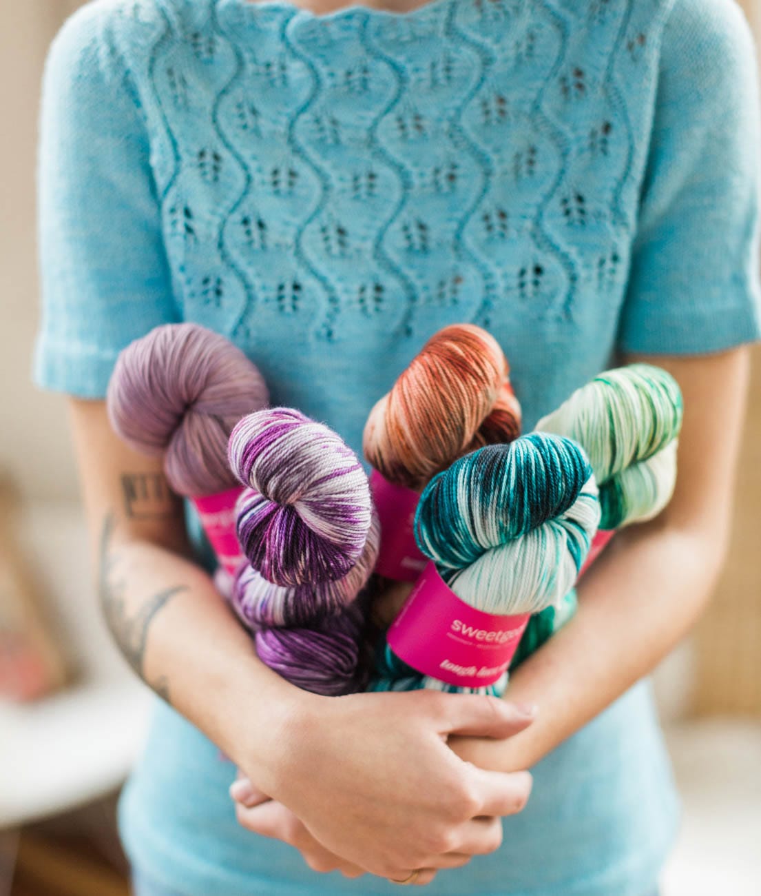 SweetGeorgia Yarns Knitting Patterns Tea Leaves