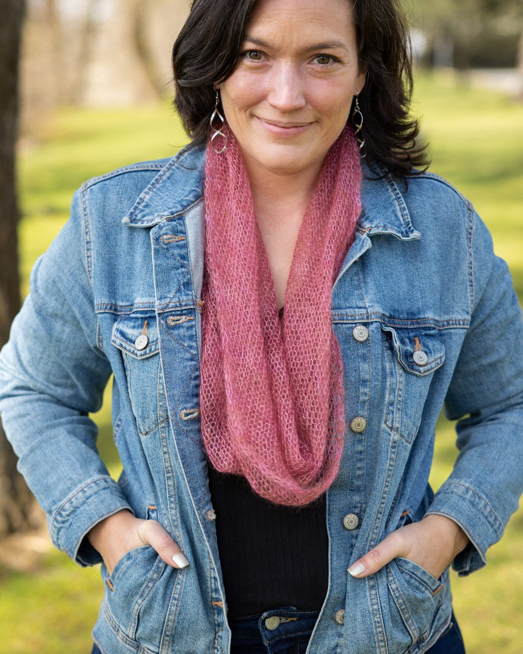 SweetGeorgia Yarns Machine Knitting Patterns Riverbend Bias Cowl