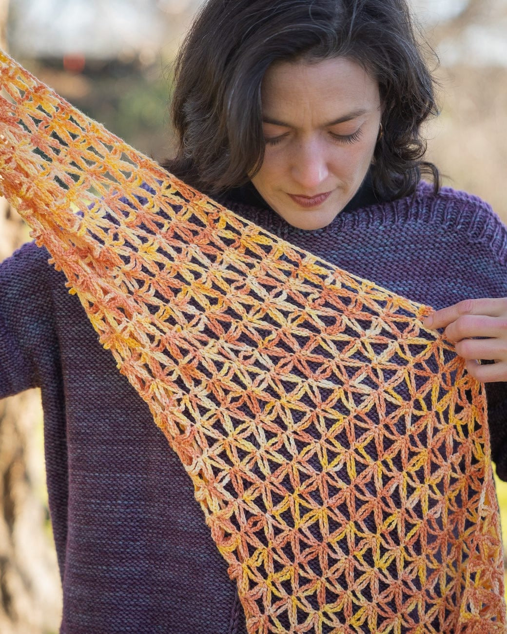 SweetGeorgia Yarns Machine Knitting Patterns Starfish Stole