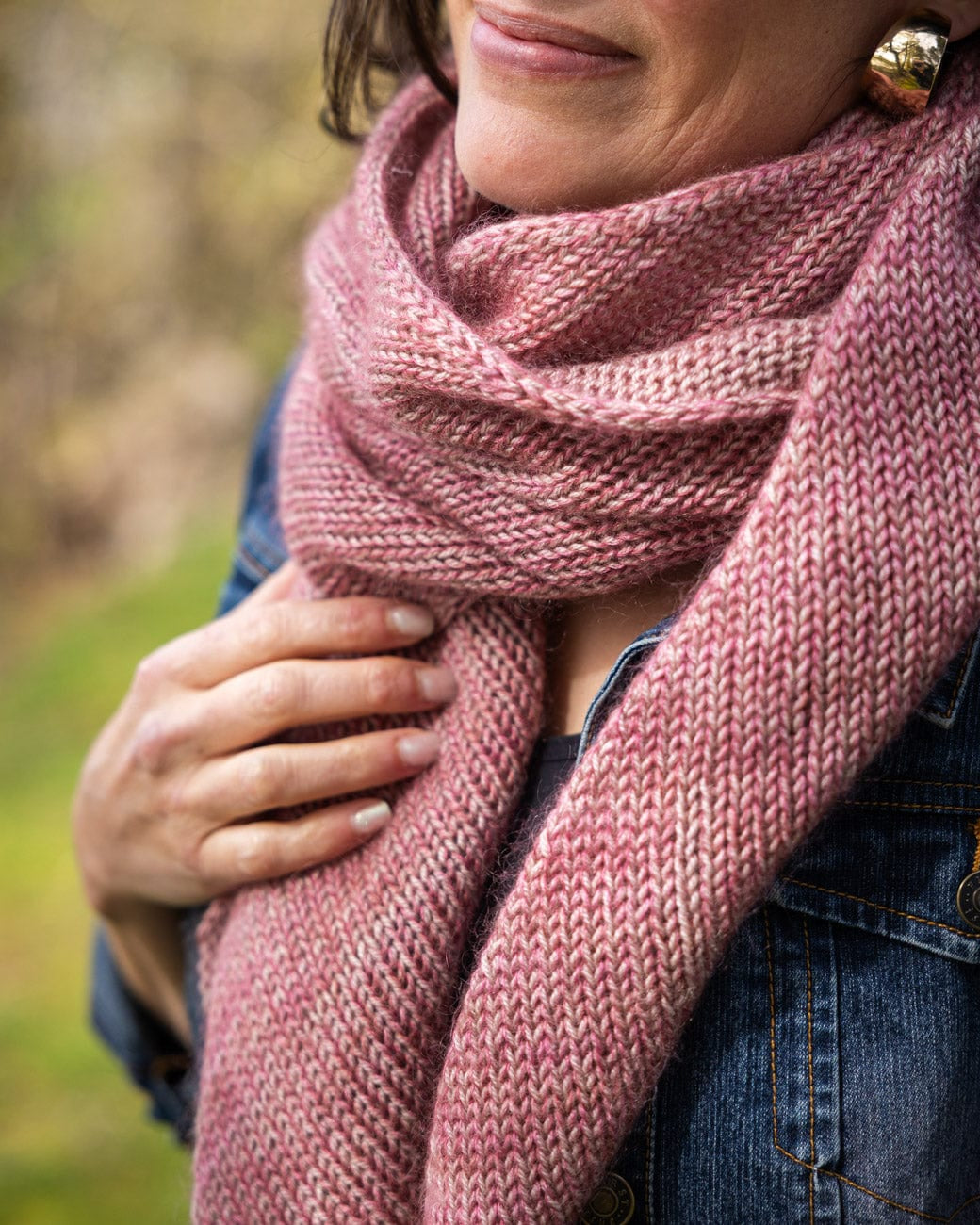 SweetGeorgia Yarns Machine Knitting Patterns Waterfalls Bias Shawl
