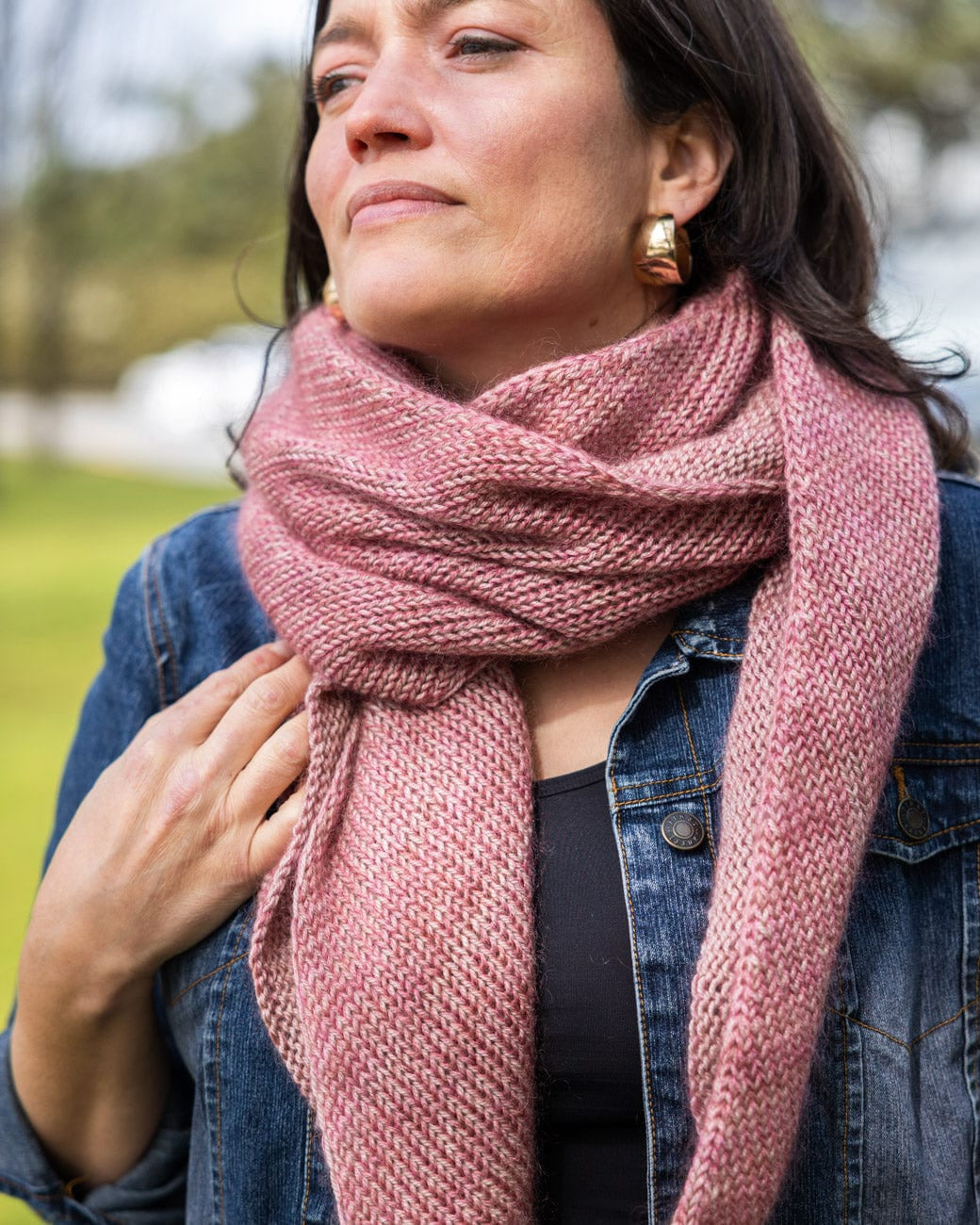 SweetGeorgia Yarns Machine Knitting Patterns Waterfalls Bias Shawl