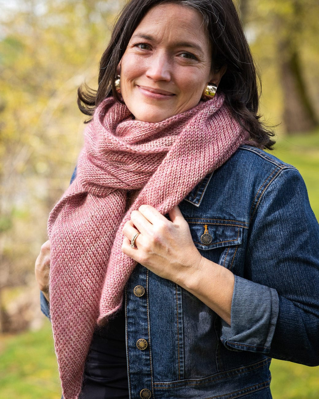 SweetGeorgia Yarns Machine Knitting Patterns Waterfalls Bias Shawl