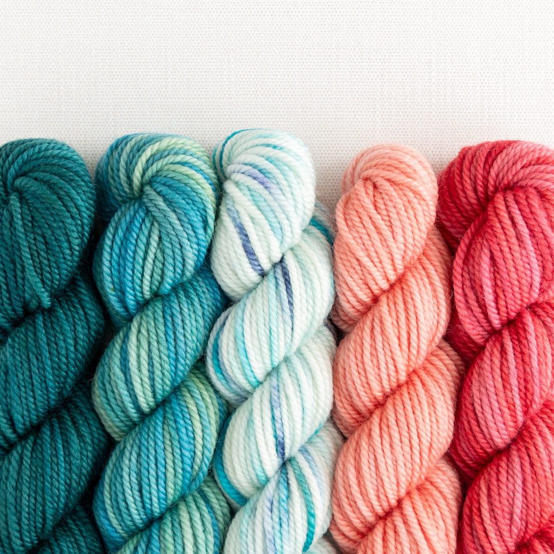 SweetGeorgia Yarns Mini-Skein Yarn Sets Bayport Party of Five / Superwash DK / Mini-Skein Set