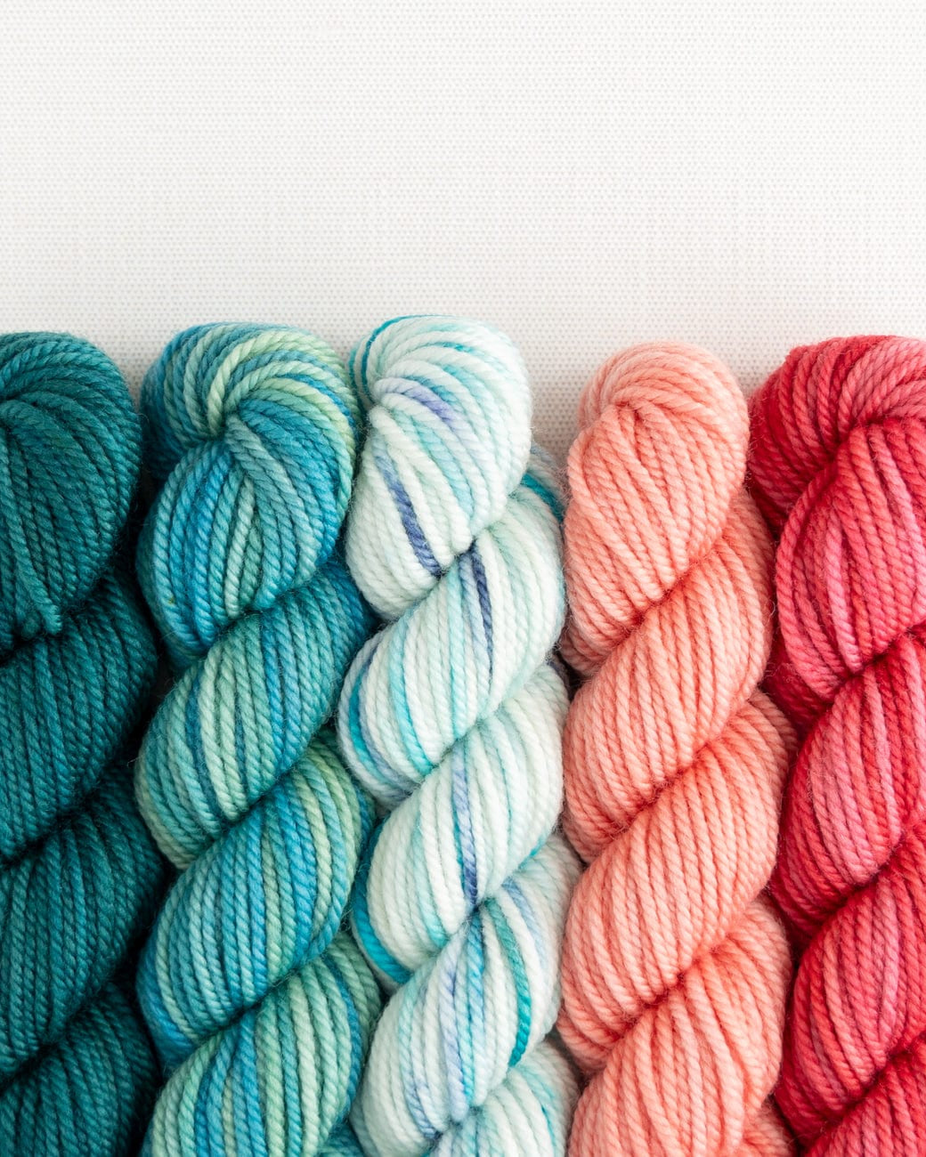 SweetGeorgia Yarns Mini-Skein Yarn Sets Bayport Party of Five / Superwash DK / Mini-Skein Set