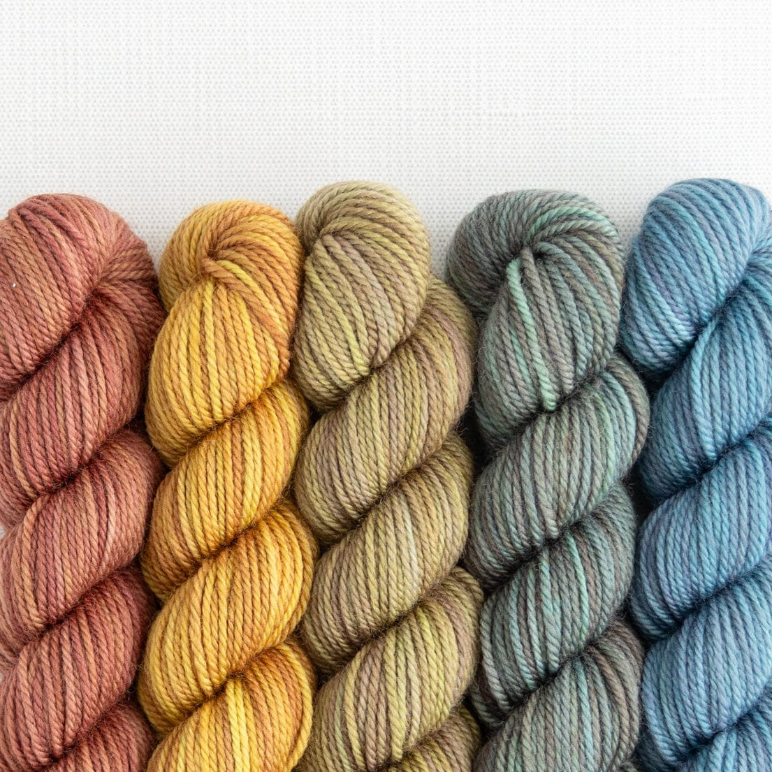 SweetGeorgia Yarns Mini-Skein Yarn Sets Blazing Trails Party of Five / Tough Love / Mini-Skein Set