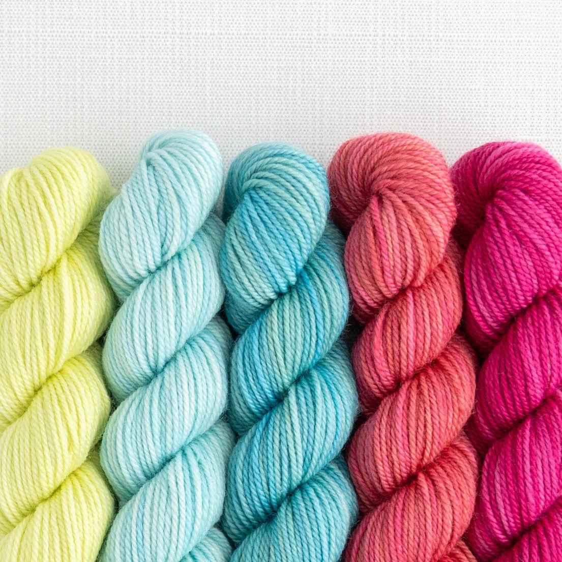 SweetGeorgia Yarns Mini-Skein Yarn Sets Candy Shop Party of Five / Tough Love / Mini-Skein Set