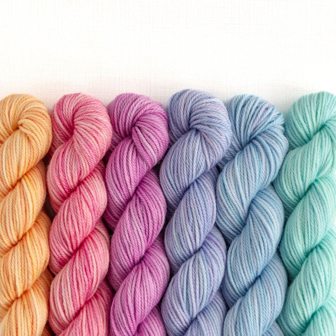 SweetGeorgia Yarns Mini-Skein Yarn Sets Enlighten Hexa Hue / Tough Love Sock