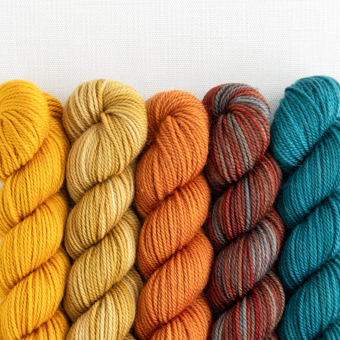 SweetGeorgia Yarns Mini-Skein Yarn Sets Farm to Table Party of Five / Tough Love / Mini-Skein Set