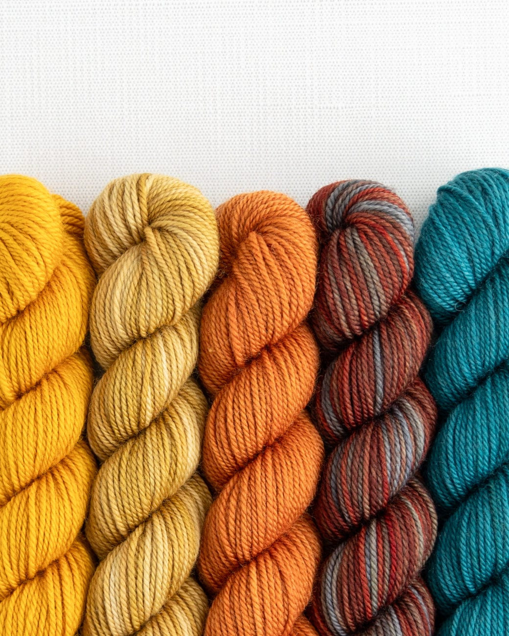 SweetGeorgia Yarns Mini-Skein Yarn Sets Farm to Table Party of Five / Tough Love / Mini-Skein Set