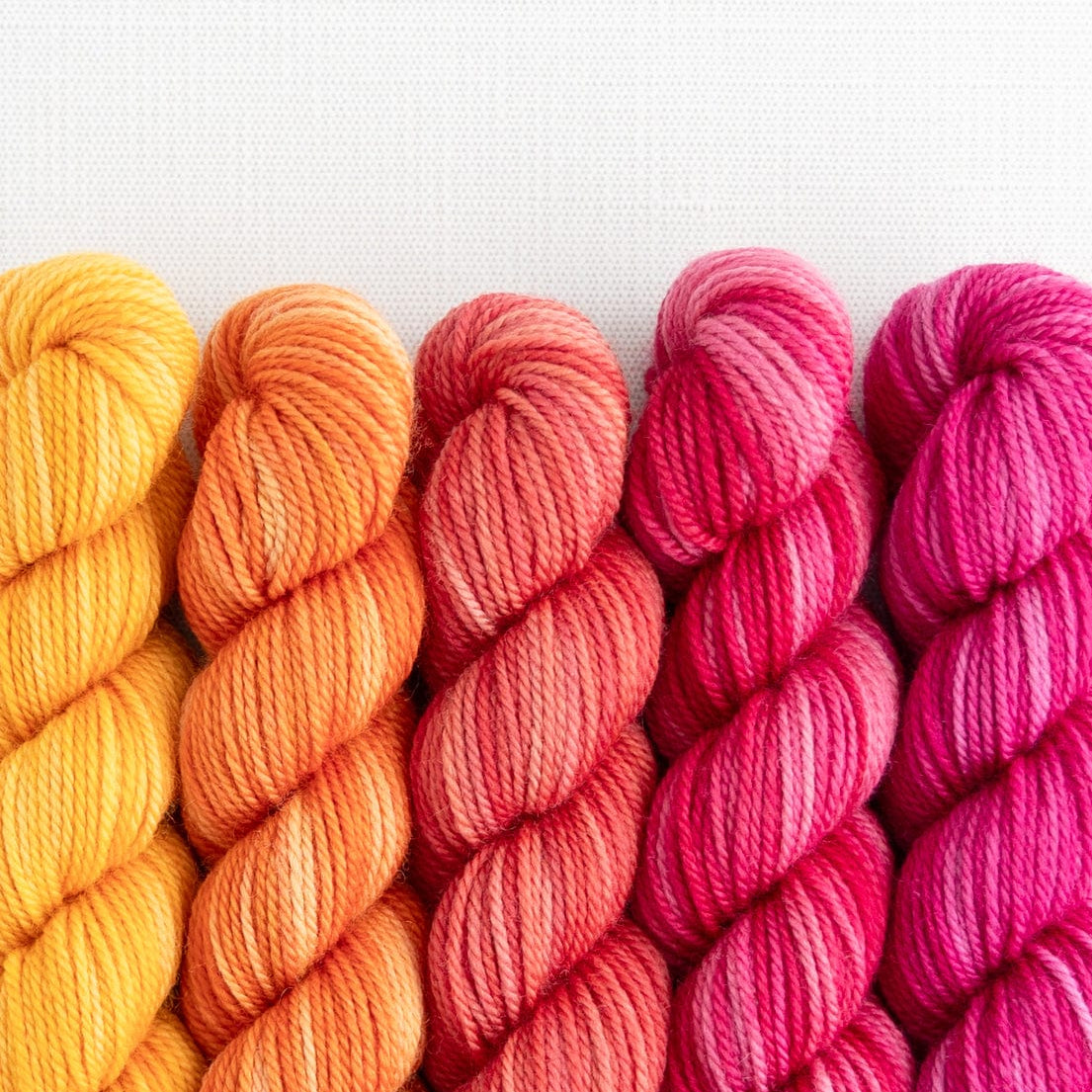 SweetGeorgia Yarns Mini-Skein Yarn Sets Fruit Salad Party of Five / Tough Love / Mini-Skein Set