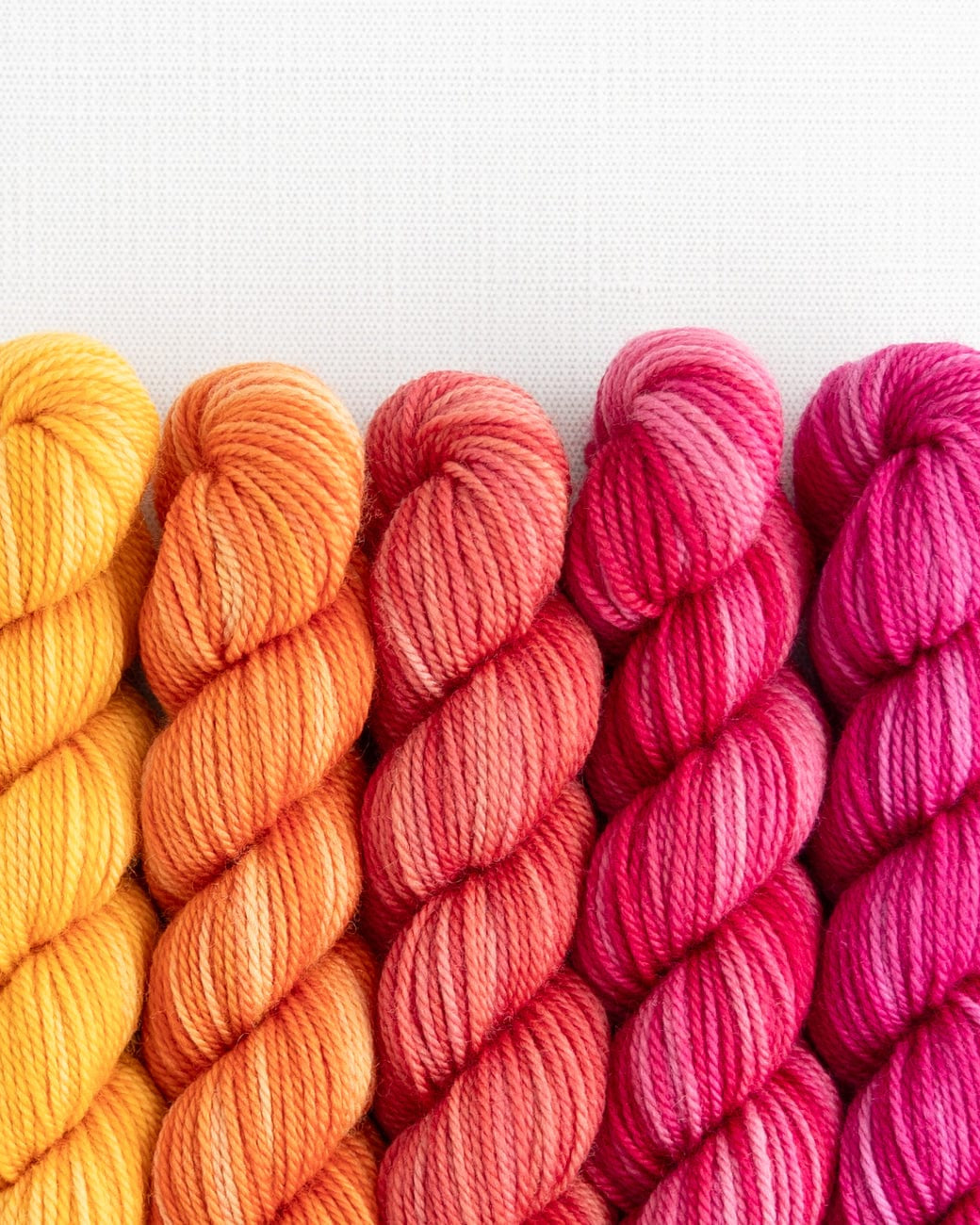 SweetGeorgia Yarns Mini-Skein Yarn Sets Fruit Salad Party of Five / Tough Love / Mini-Skein Set