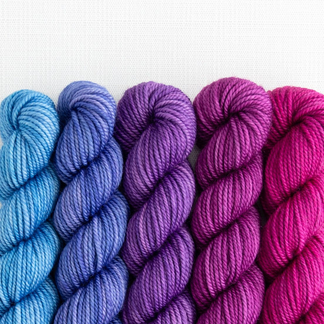 SweetGeorgia Yarns Mini-Skein Yarn Sets Garden Party Party of Five / Superwash DK / Mini-Skein Set