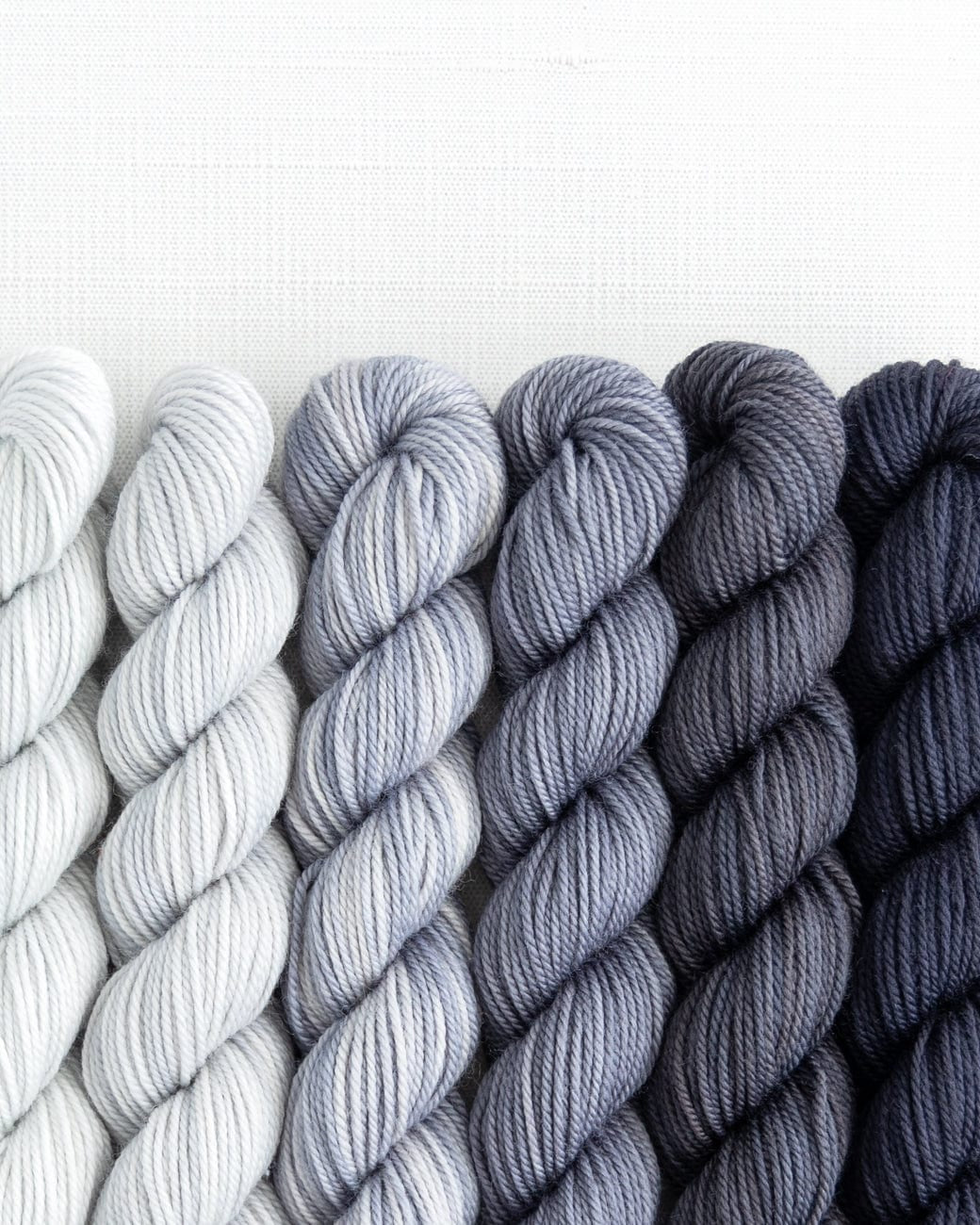 SweetGeorgia Yarns Mini-Skein Yarn Sets Graphite Fade Mini Colour Fade / Tough Love Sock