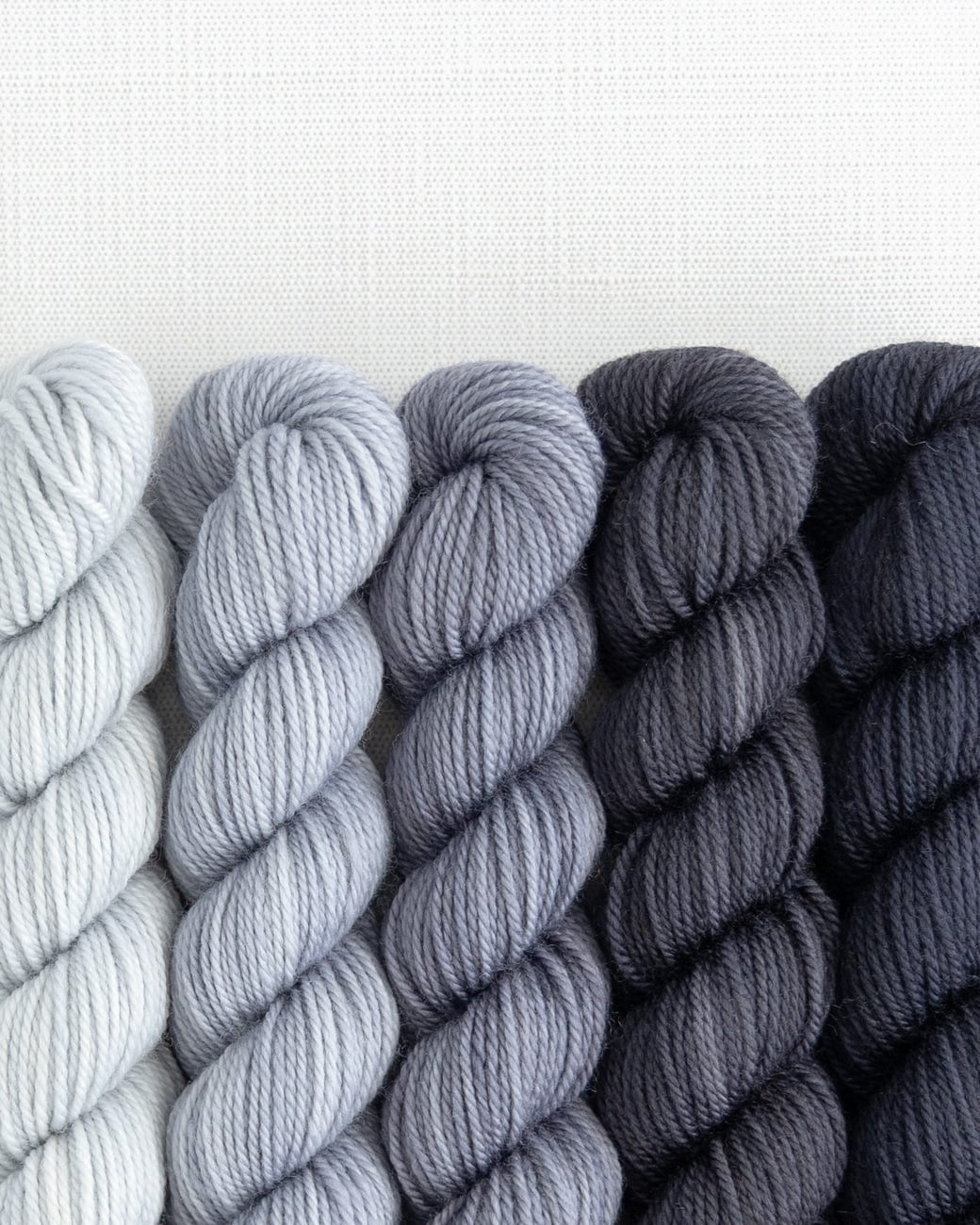 SweetGeorgia Yarns Mini-Skein Yarn Sets Graphite Party of Five / Tough Love / Mini-Skein Set