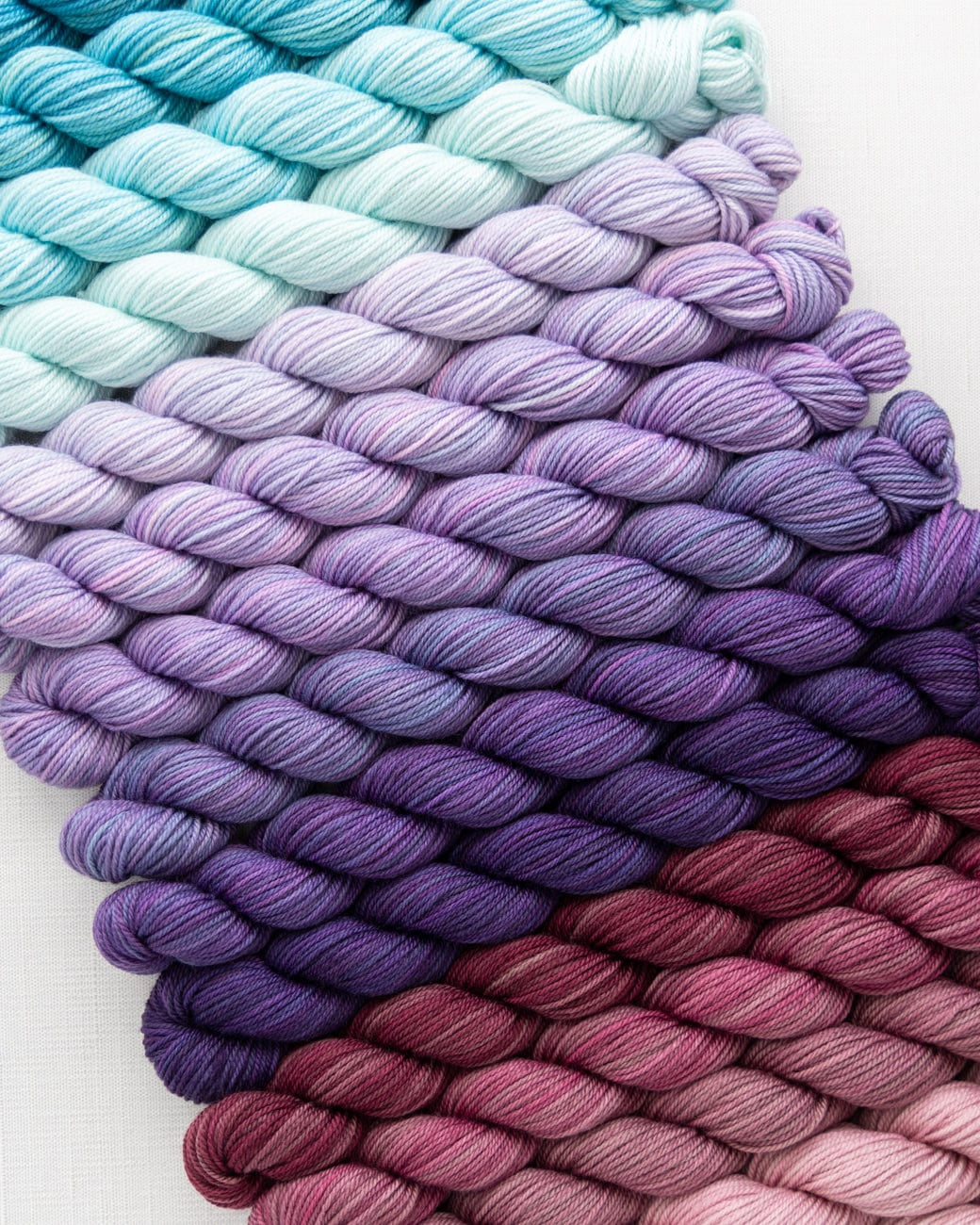 SweetGeorgia Yarns Mini-Skein Yarn Sets Mini Colour Fade / Tough Love Sock