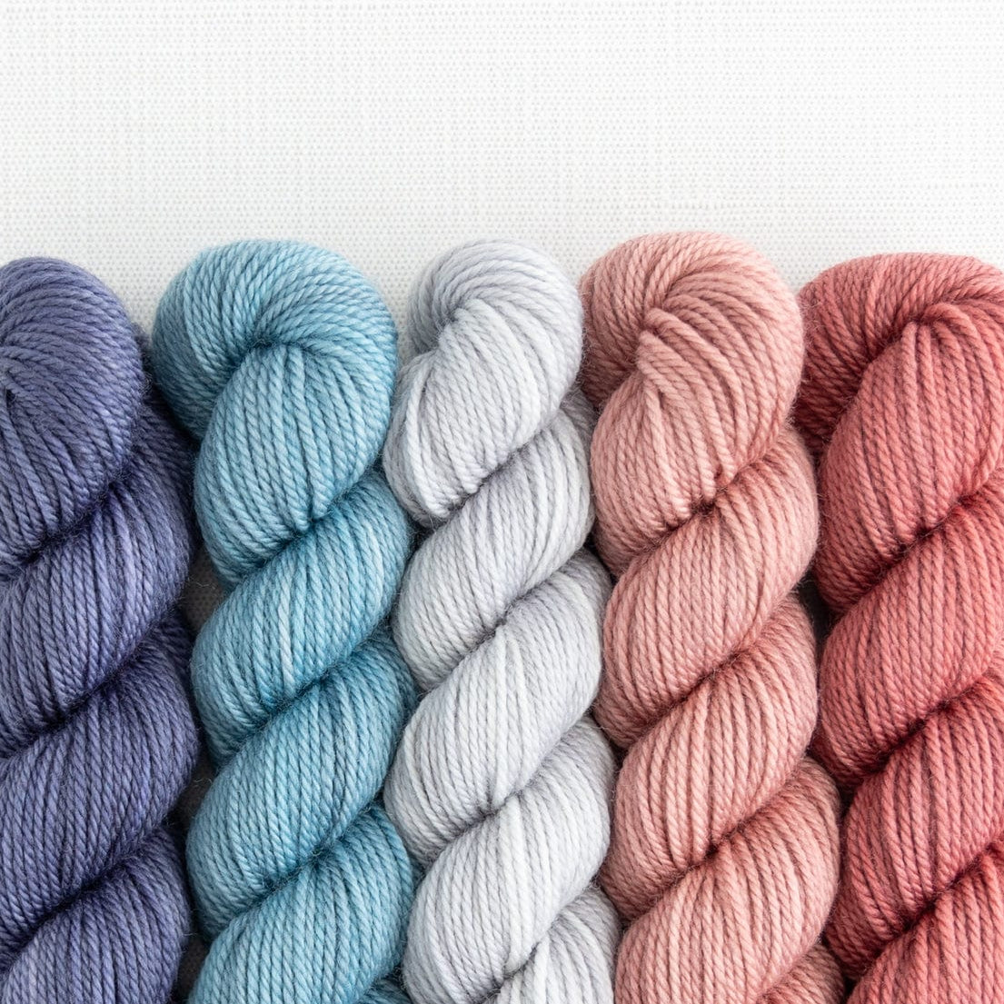 SweetGeorgia Yarns Mini-Skein Yarn Sets Modern Desert Party of Five / Tough Love / Mini-Skein Set