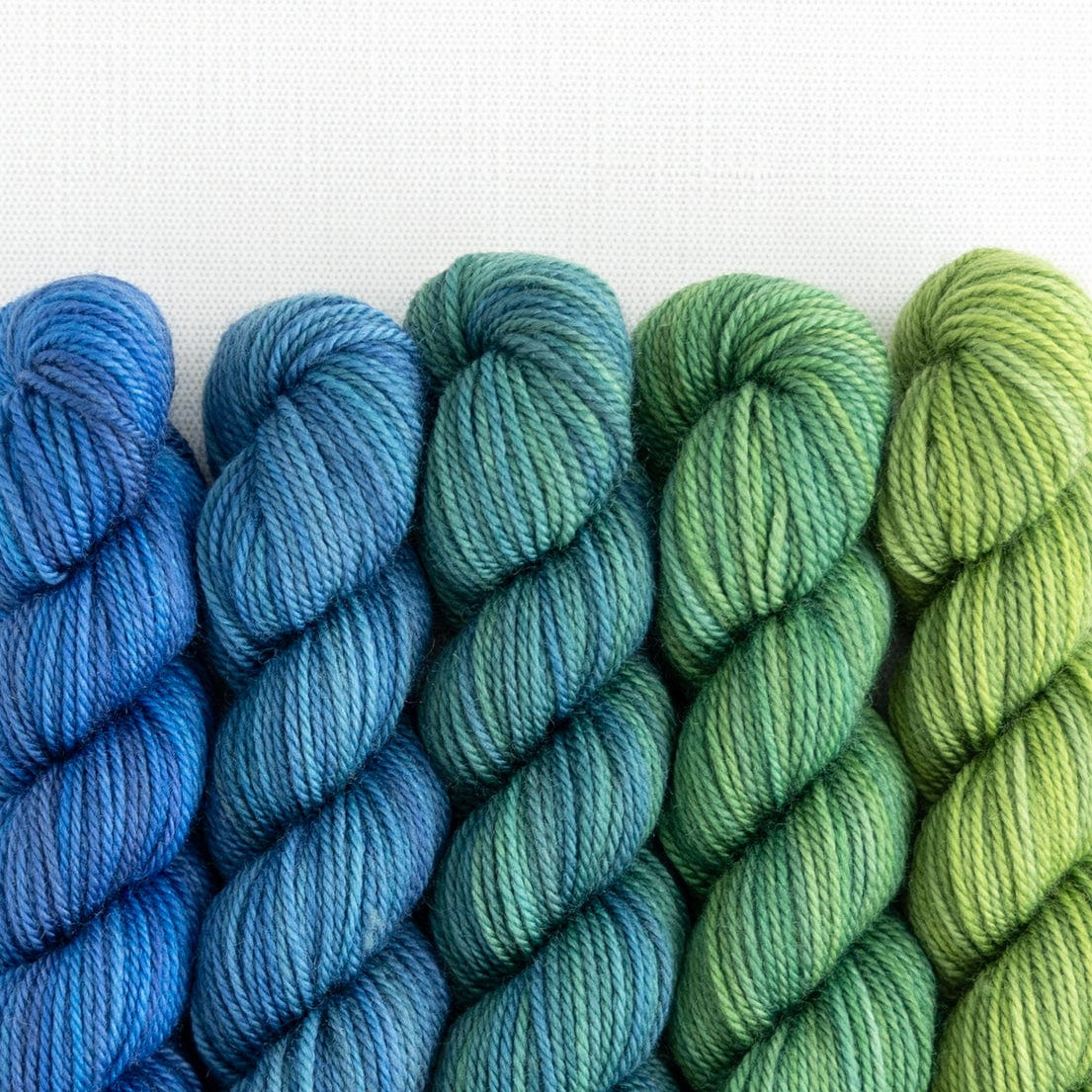 SweetGeorgia Yarns Mini-Skein Yarn Sets Sea to Sky Party of Five / Tough Love / Mini-Skein Set