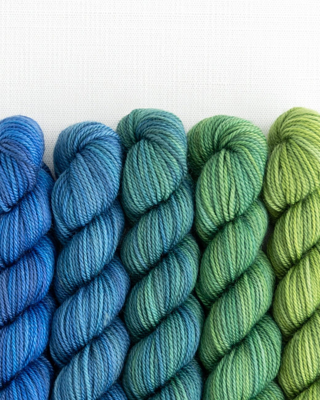 SweetGeorgia Yarns Mini-Skein Yarn Sets Sea to Sky Party of Five / Tough Love / Mini-Skein Set