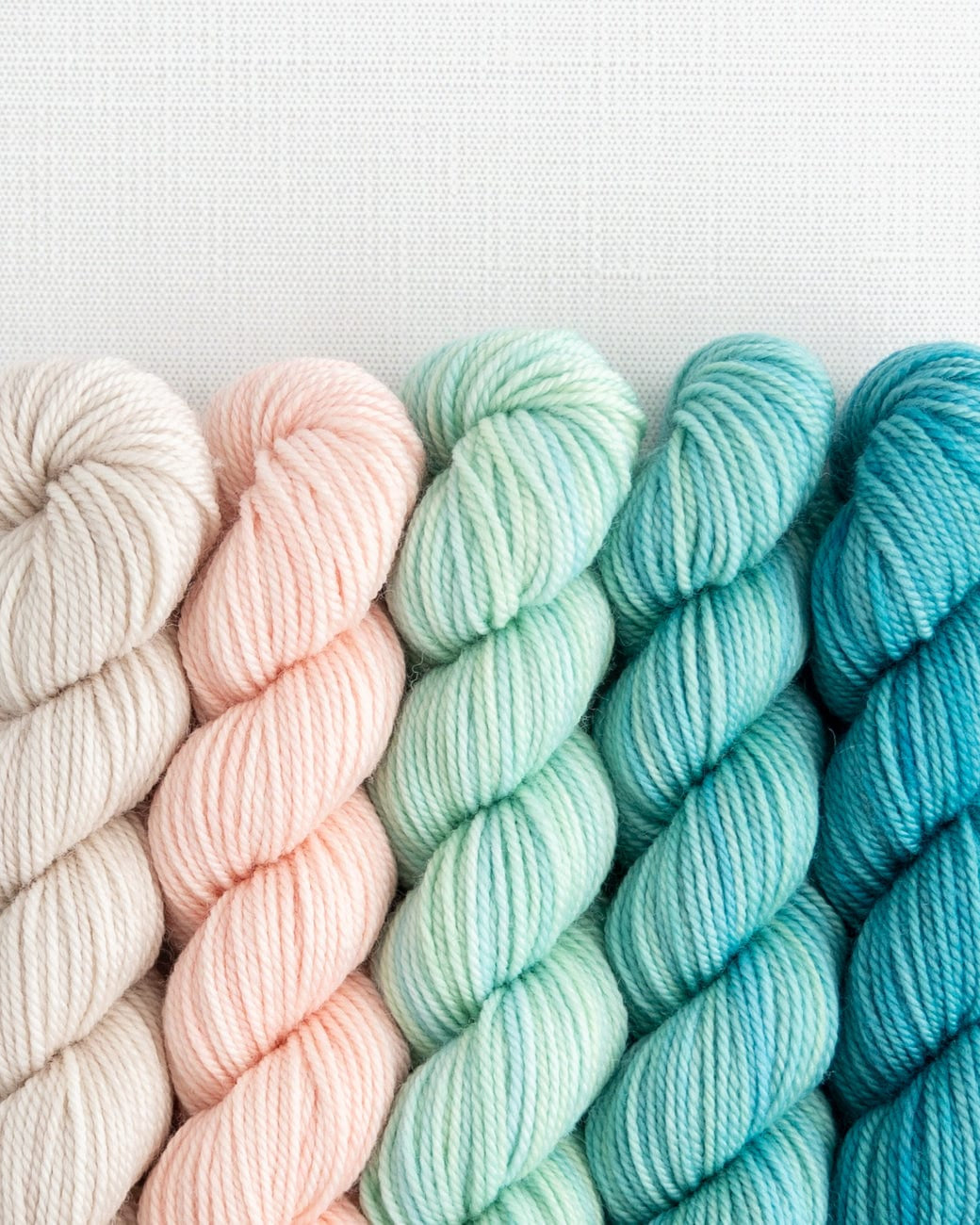SweetGeorgia Yarns Mini-Skein Yarn Sets Seashore Party of Five / Tough Love / Mini-Skein Set