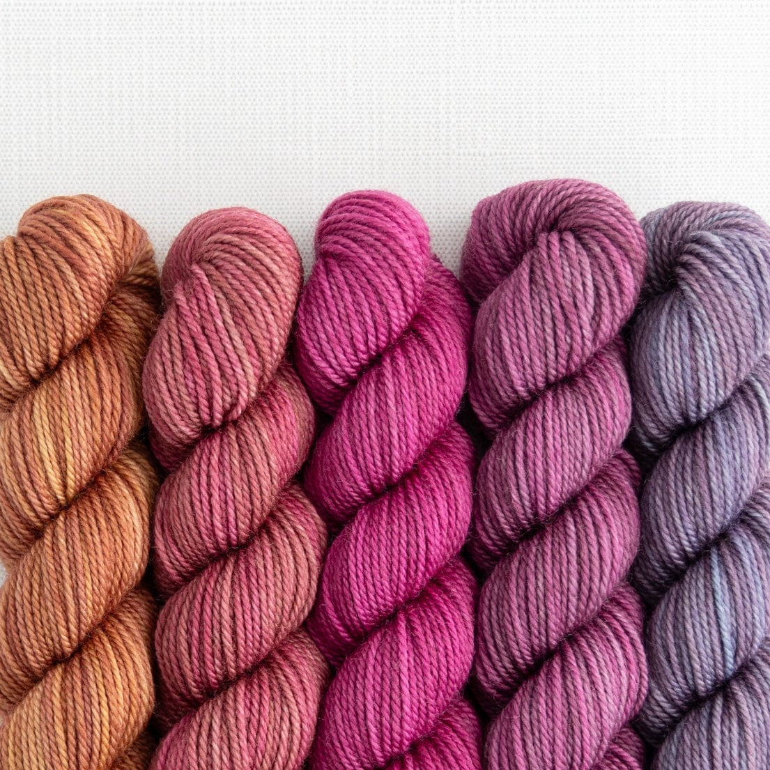 SweetGeorgia Yarns Mini-Skein Yarn Sets Spilling Secrets Party of Five / Tough Love / Mini-Skein Set