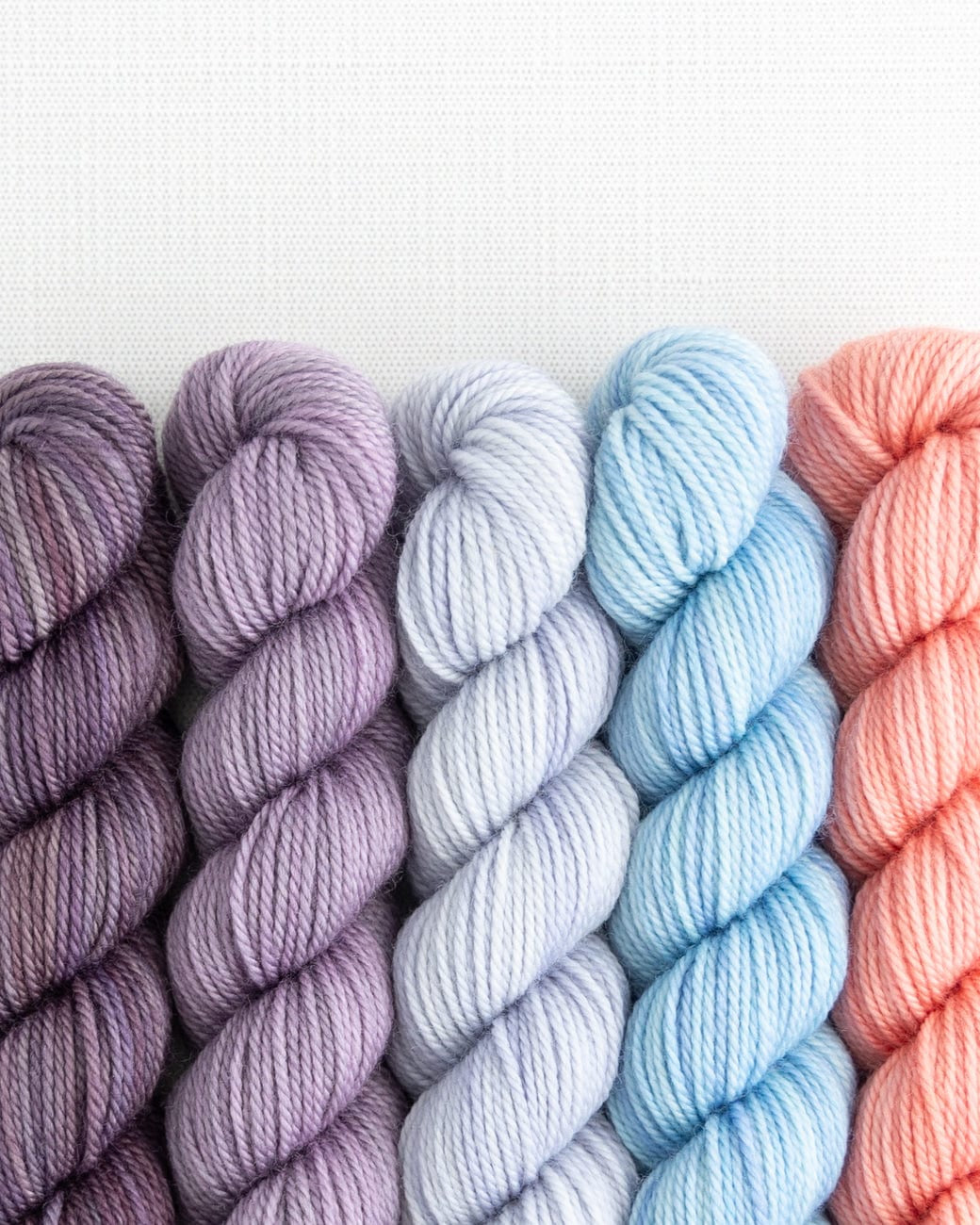 SweetGeorgia Yarns Mini-Skein Yarn Sets Tea Time Party of Five / Tough Love / Mini-Skein Set