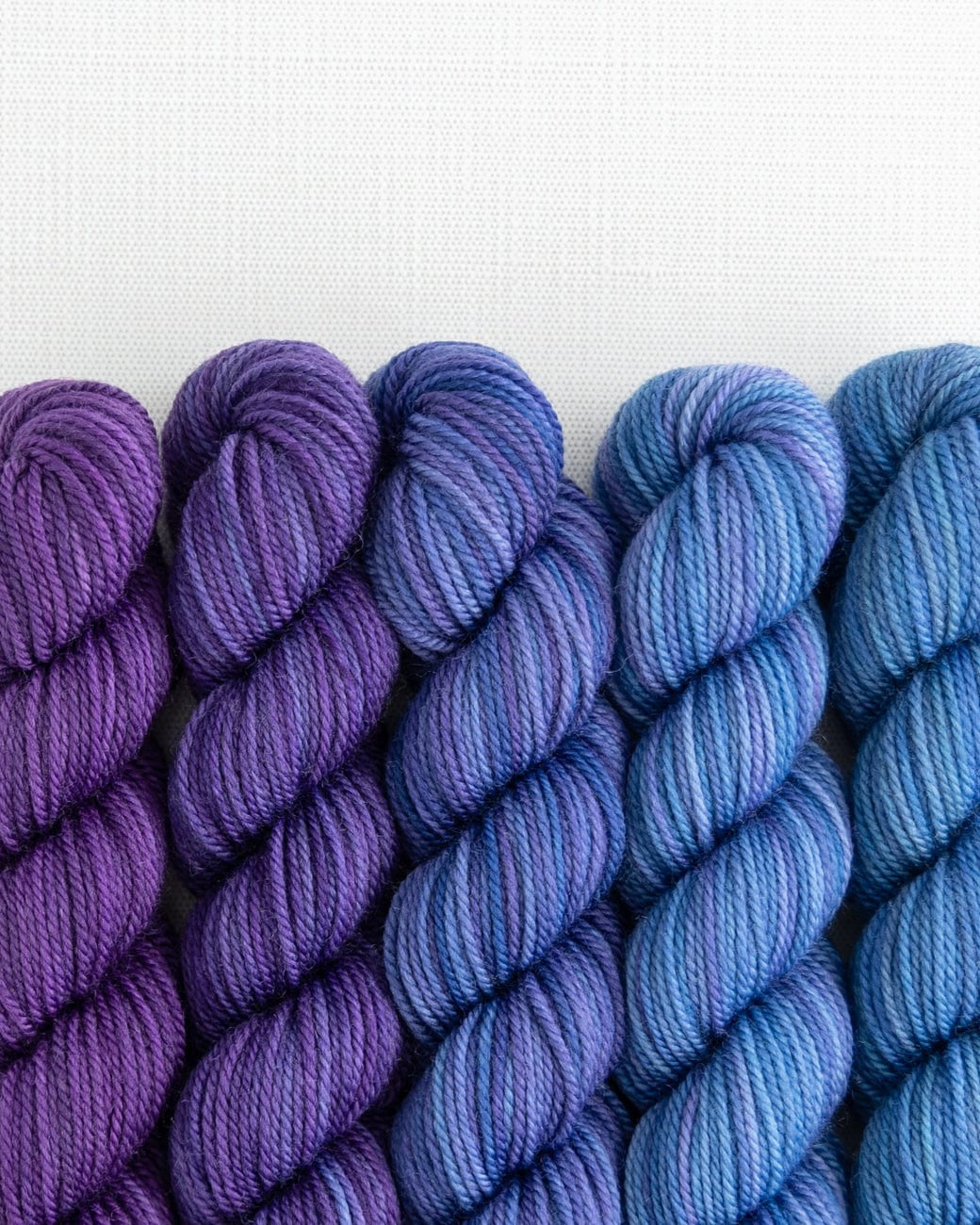 SweetGeorgia Yarns Mini-Skein Yarn Sets Whisper Party of Five / Tough Love / Mini-Skein Set