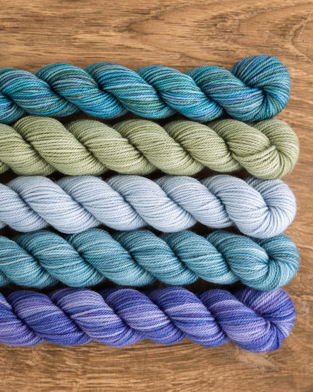 SweetGeorgia Yarns Mini-Skein Yarn Sets Wild Thistle Party of Five / Tough Love / Mini-Skein Set