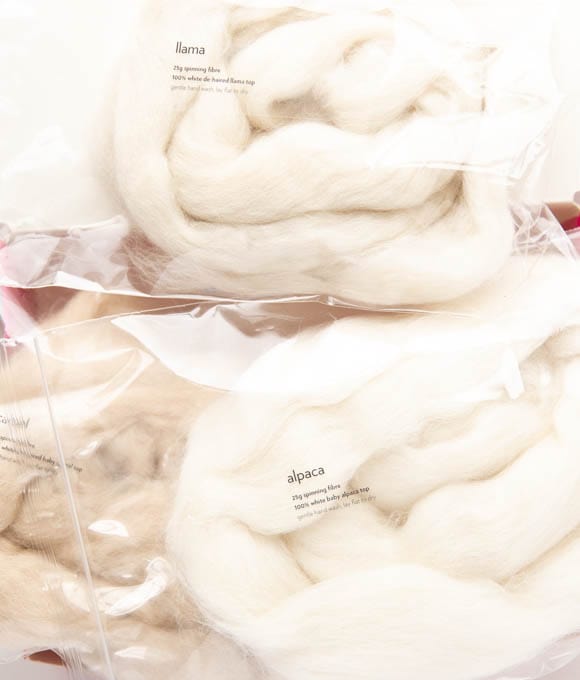 SweetGeorgia Yarns Undyed Spinning Fibre Camelids Spinning Luxury Kit