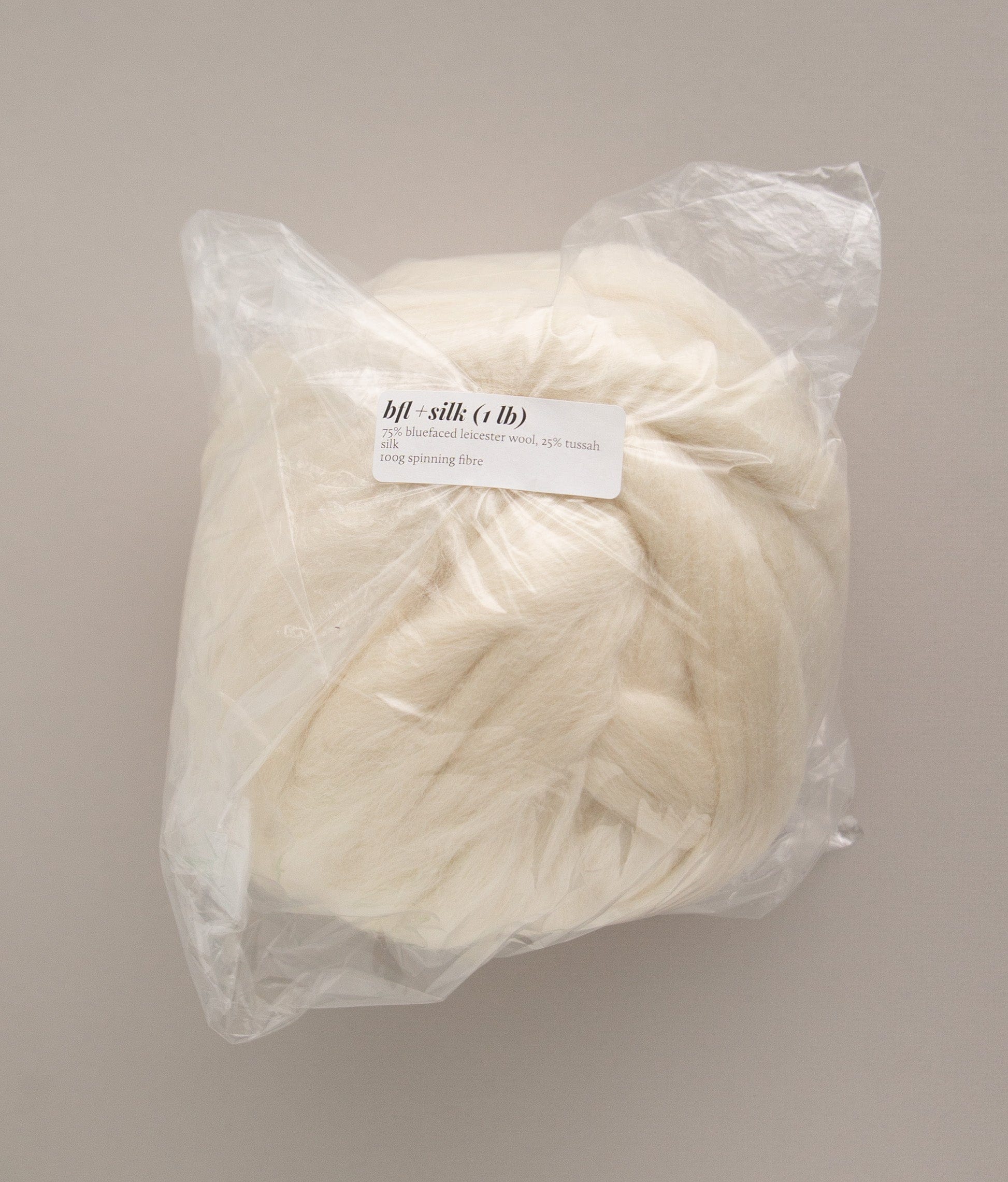 SweetGeorgia Yarns Undyed Spinning Fibre Undyed BFL+Silk Fibre (1 lb)