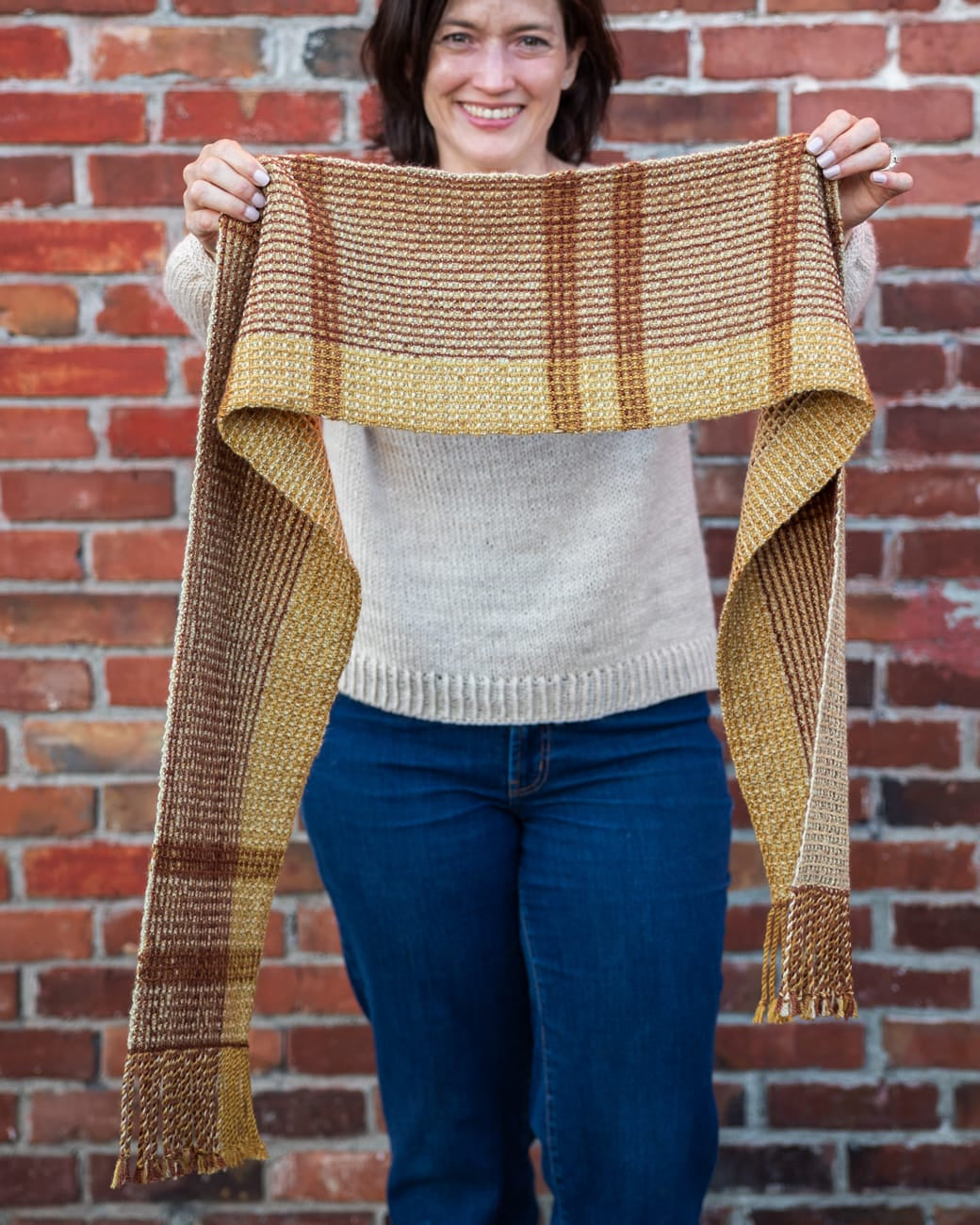 SweetGeorgia Yarns Weaving Patterns Cobblestone Road Scarf