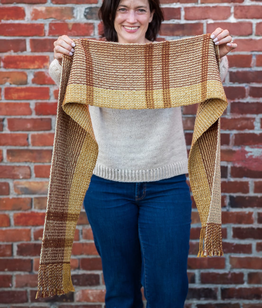 SweetGeorgia Yarns Weaving Patterns Cobblestone Road Scarf