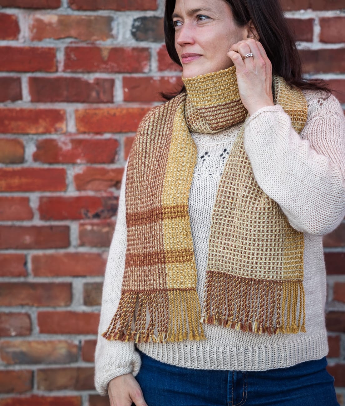 SweetGeorgia Yarns Weaving Patterns Cobblestone Road Scarf