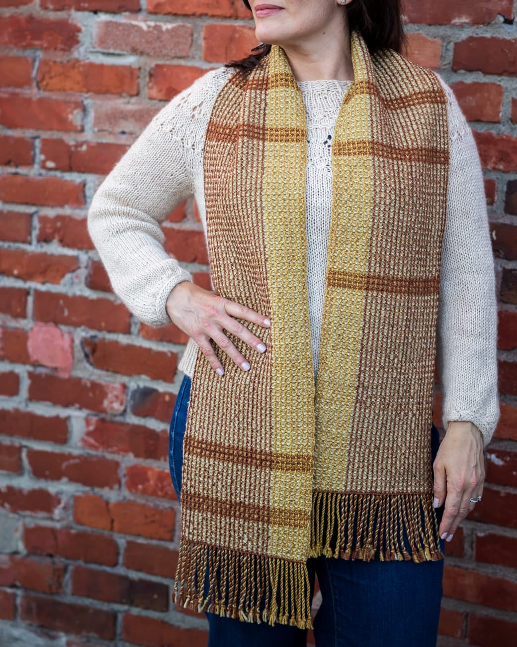 SweetGeorgia Yarns Weaving Patterns Cobblestone Road Scarf